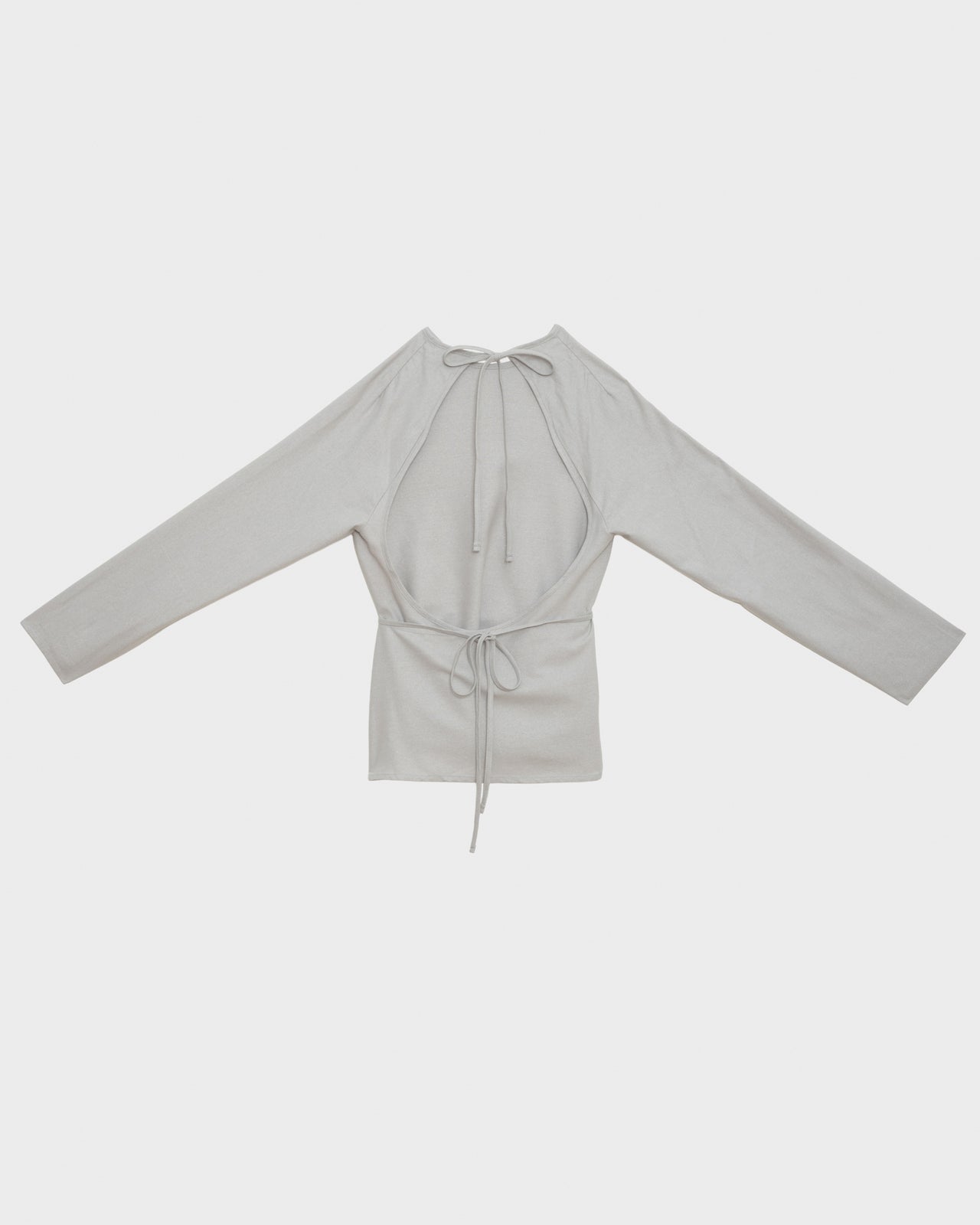 Long Sleeve Apron Top - Wild Silk - Prun Grey