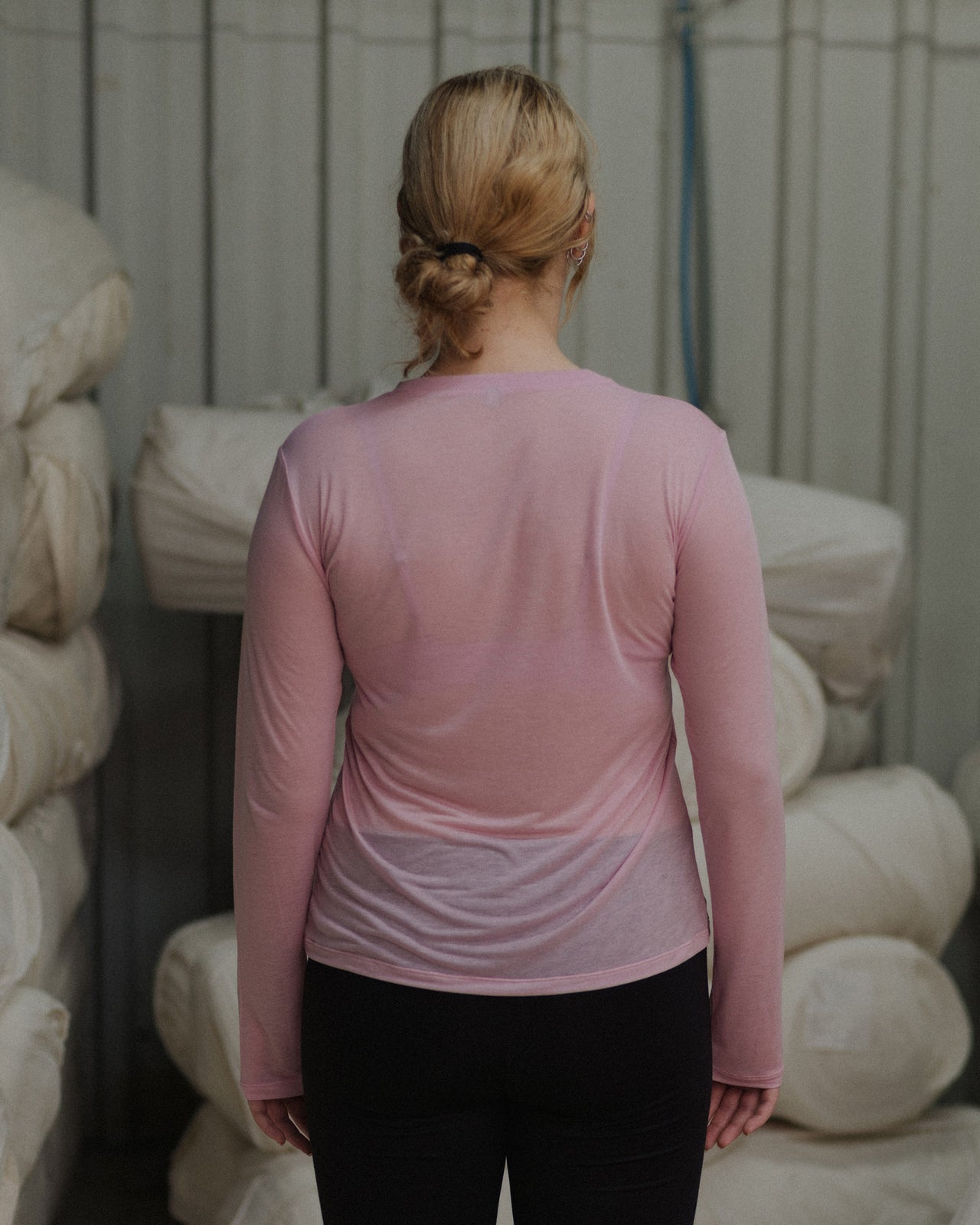 Long Sleeve Tee - Bamboo Lyocell - Doro Pink
