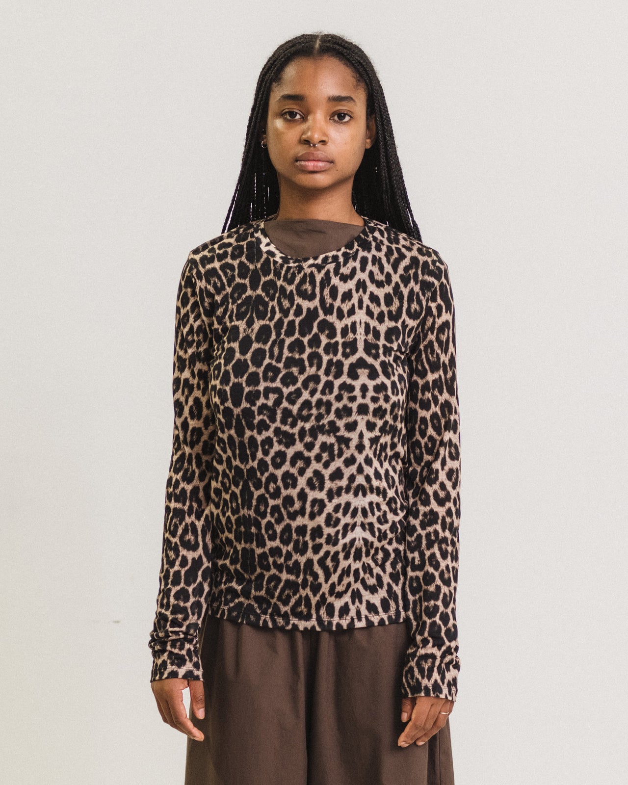 Baserange leopard bamboo tee long レオパード Baserange leopard bamboo tee long レオパード - メルカリ