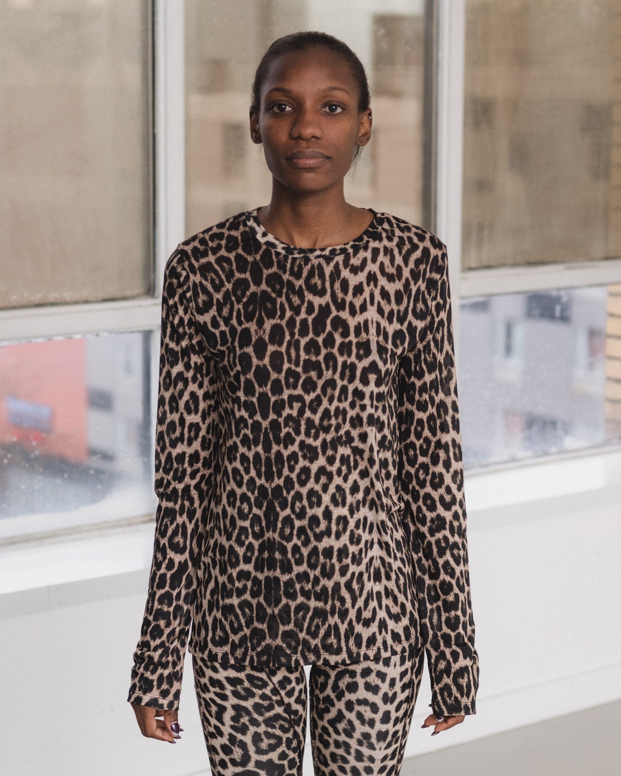 Long Sleeve Tee - Circulose Jersey - Leopard