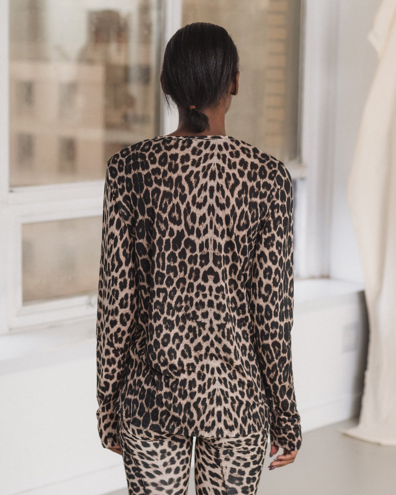 Long Sleeve Tee - Circulose Jersey - Leopard