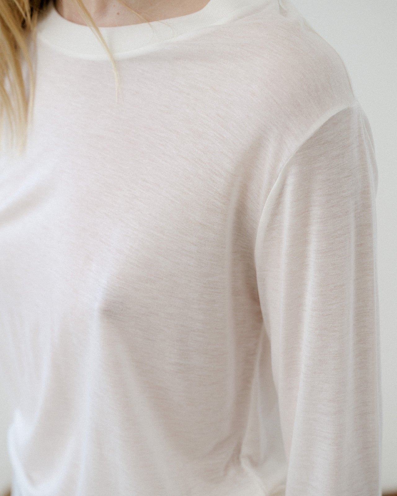 Long Sleeve Tee - Bamboo Lyocell - Undyed