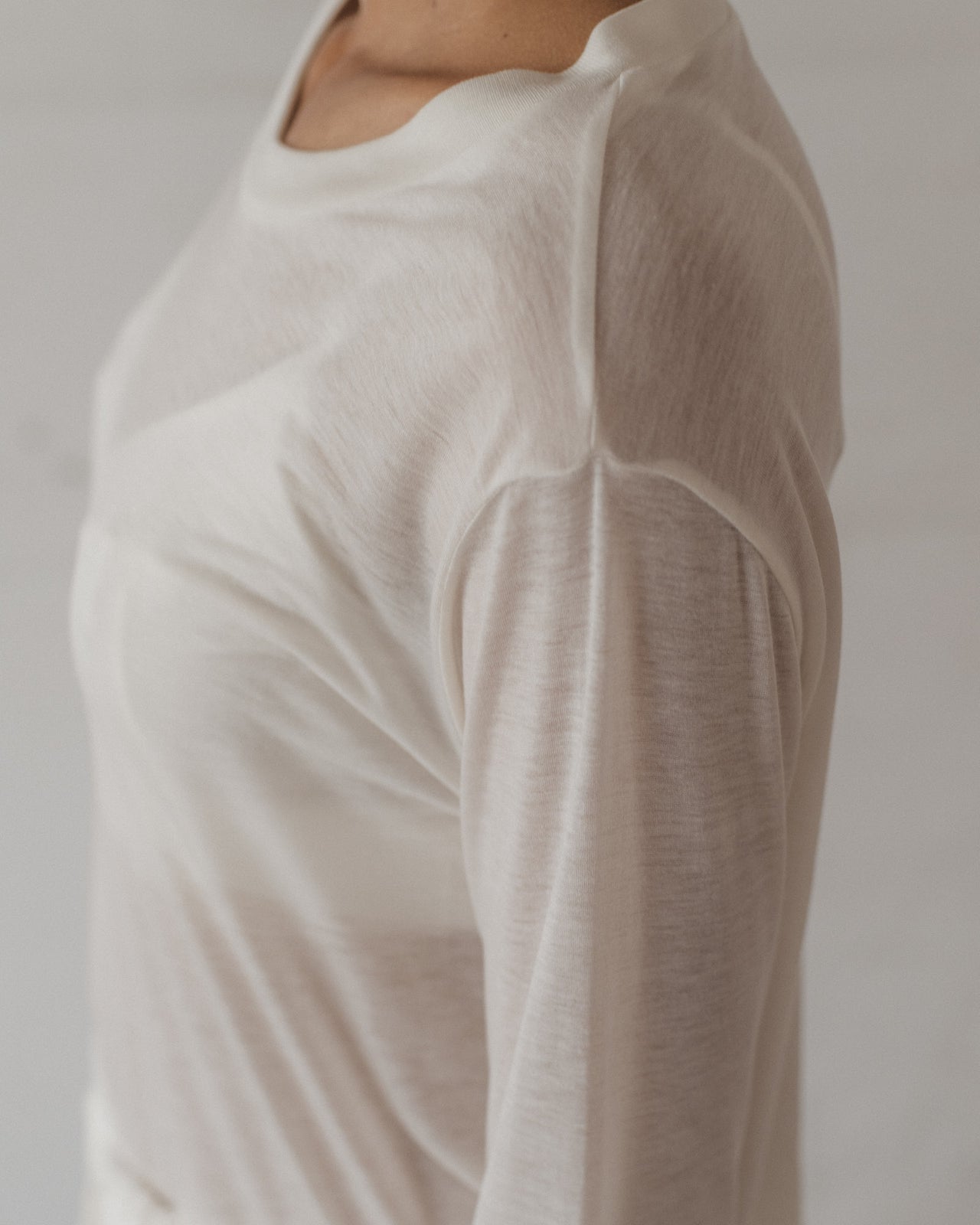 Long Sleeve Tee - Bamboo Lyocell - Undyed