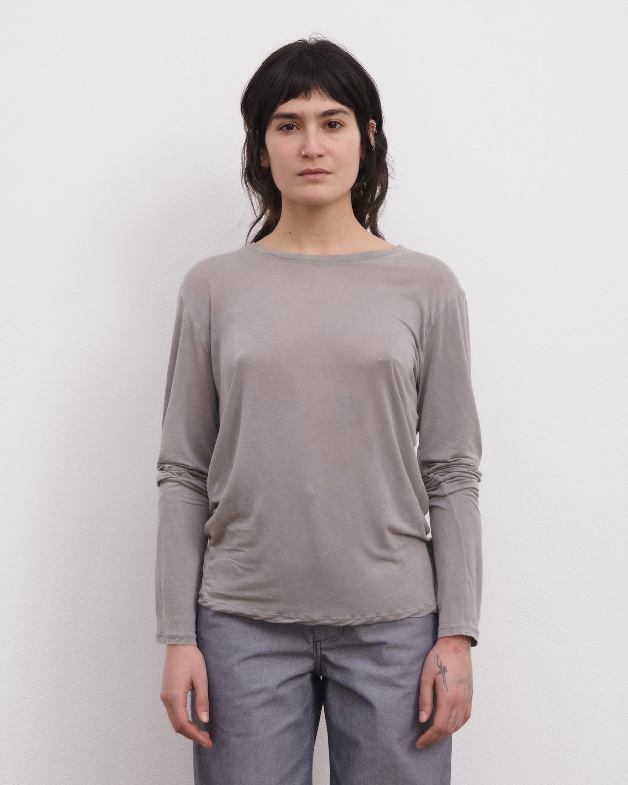Long Sleeve Tee - Bamboo Lyocell - Gilda Grey