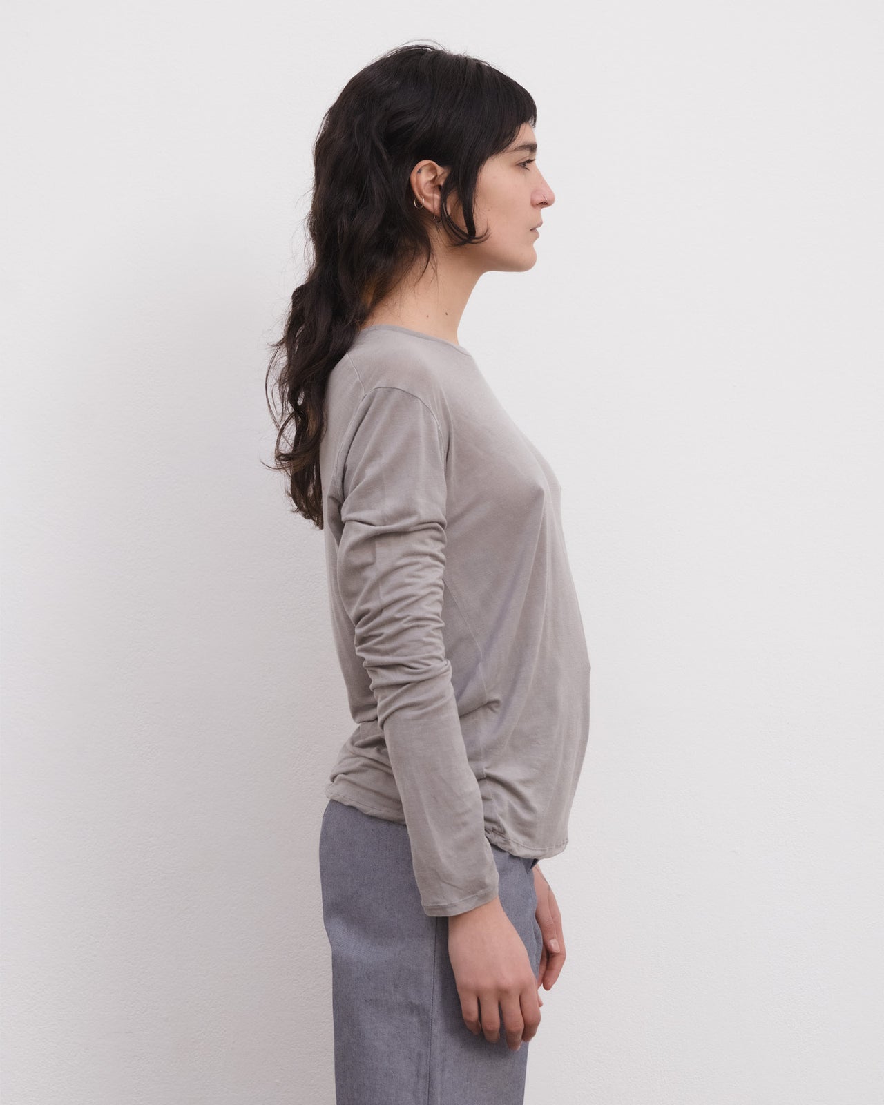 Long Sleeve Tee - Bamboo Lyocell - Gilda Grey
