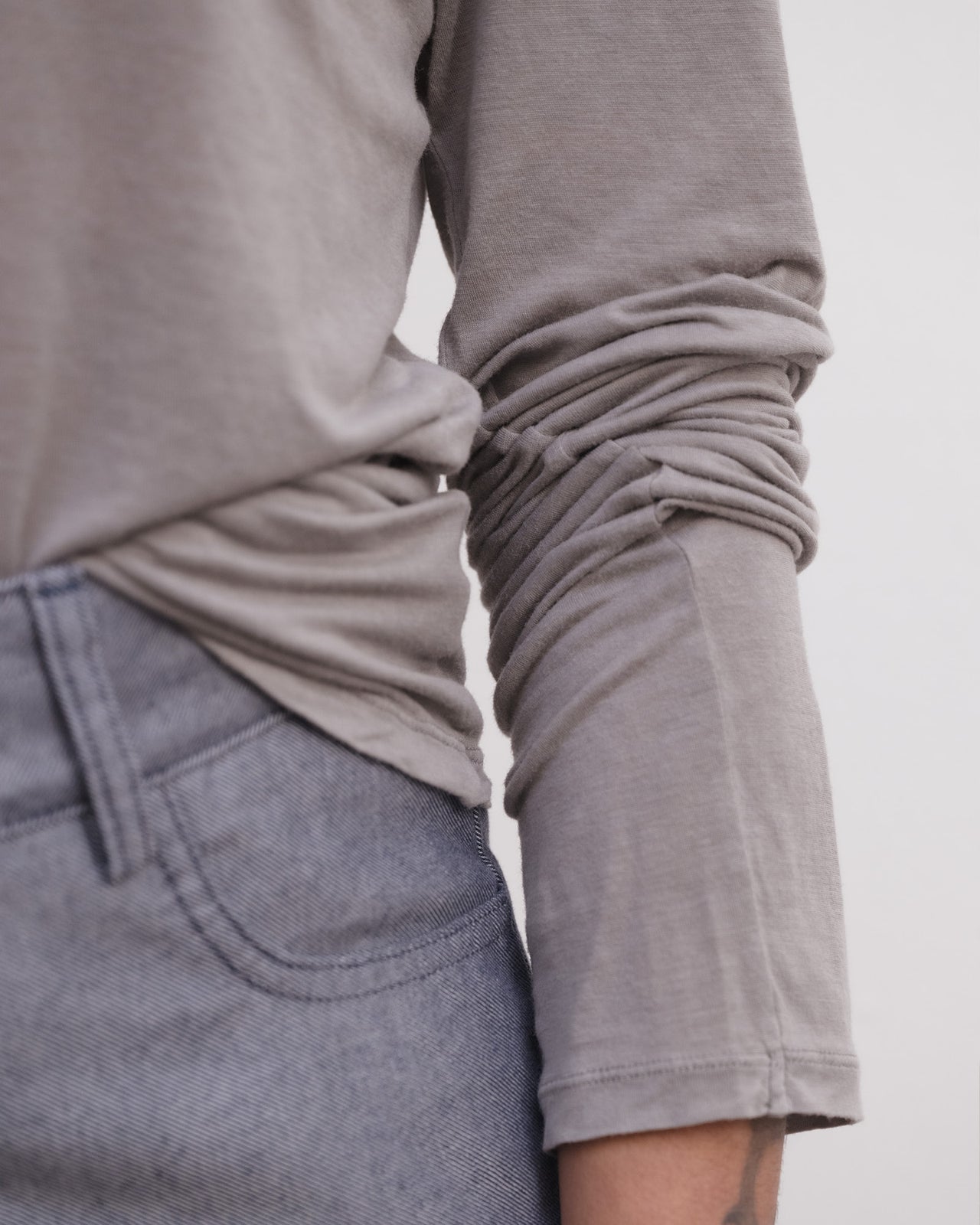 Long Sleeve Tee - Bamboo Lyocell - Gilda Grey