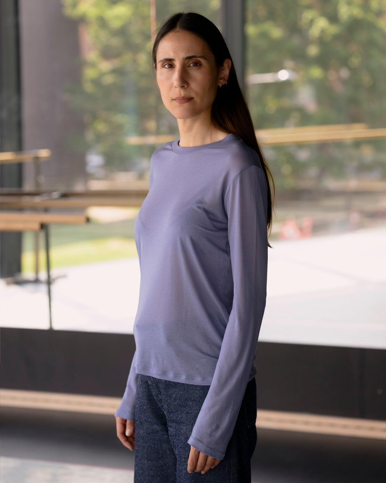 Long Sleeve Tee - Bamboo Lyocell - Koel Blue