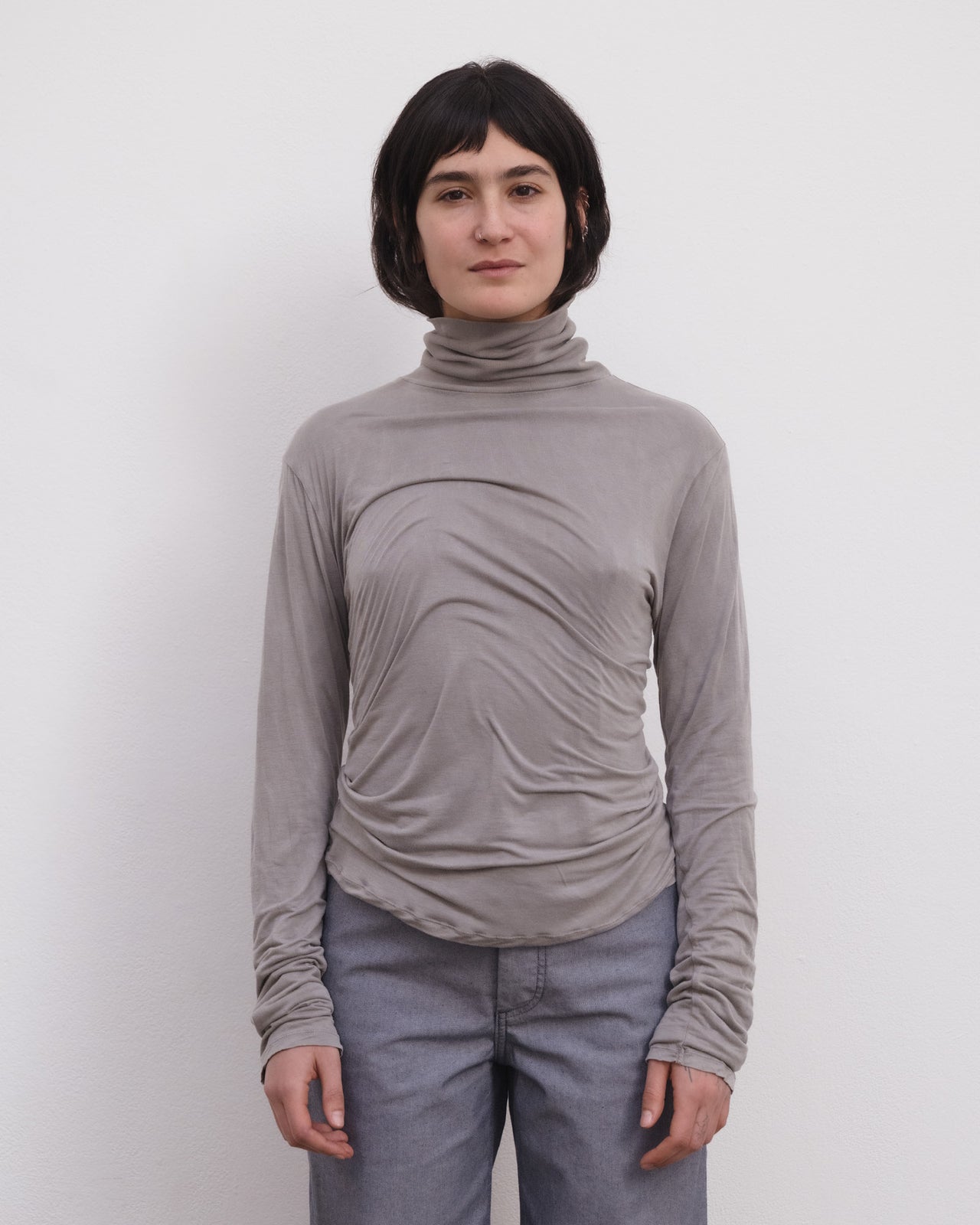 Long Sleeve Turtleneck - Bamboo Lyocell - Gilda Grey