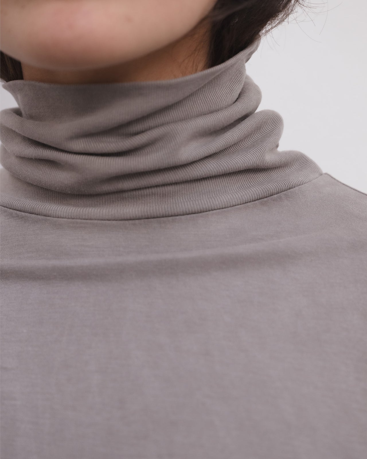 Long Sleeve Turtleneck - Bamboo Lyocell - Gilda Grey