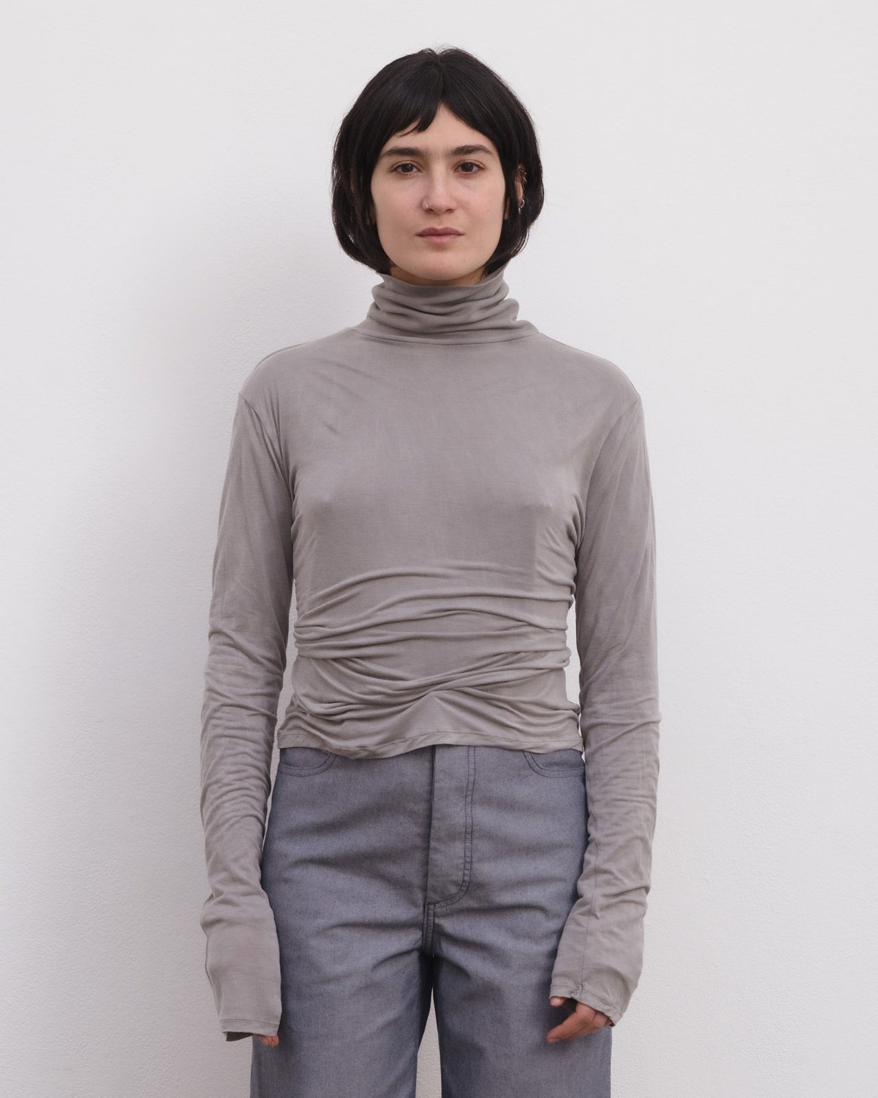 Long Sleeve Turtleneck - Bamboo Lyocell - Gilda Grey
