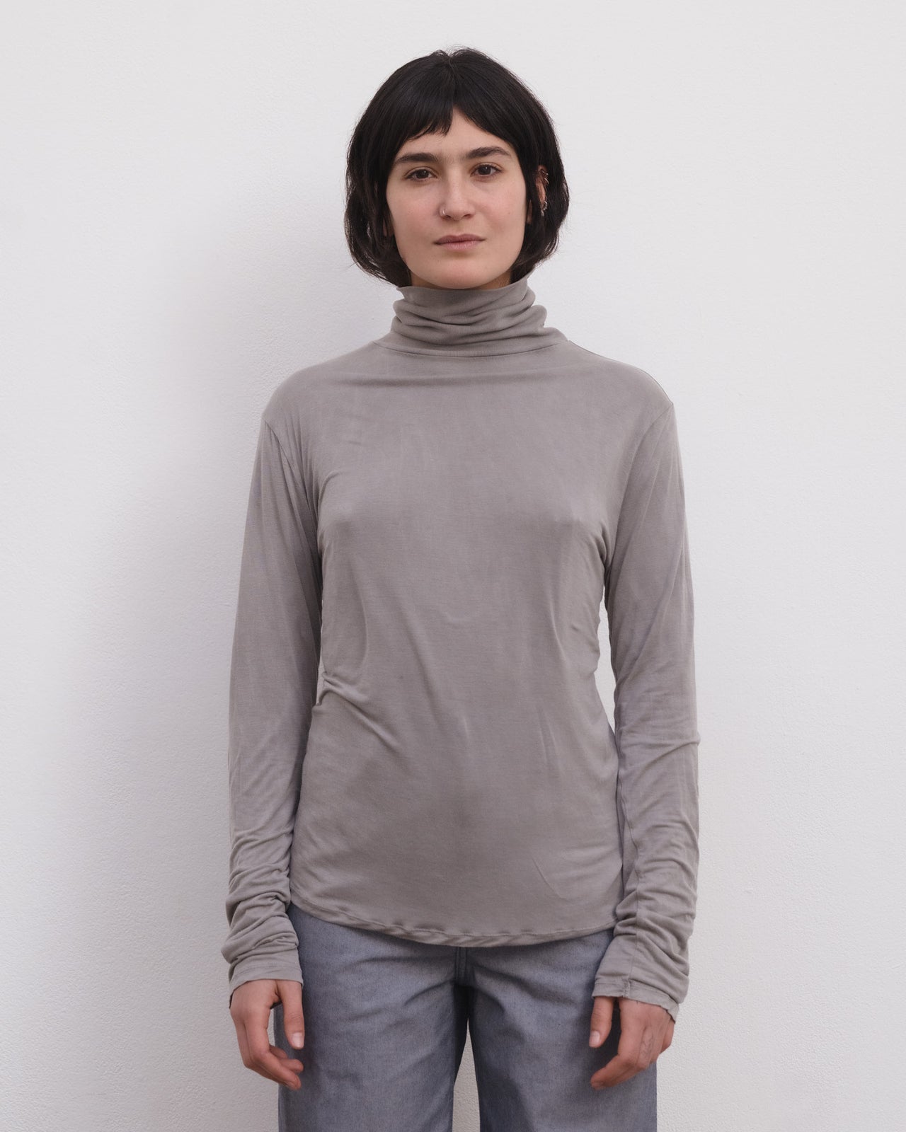 Long Sleeve Turtleneck - Bamboo Lyocell - Gilda Grey