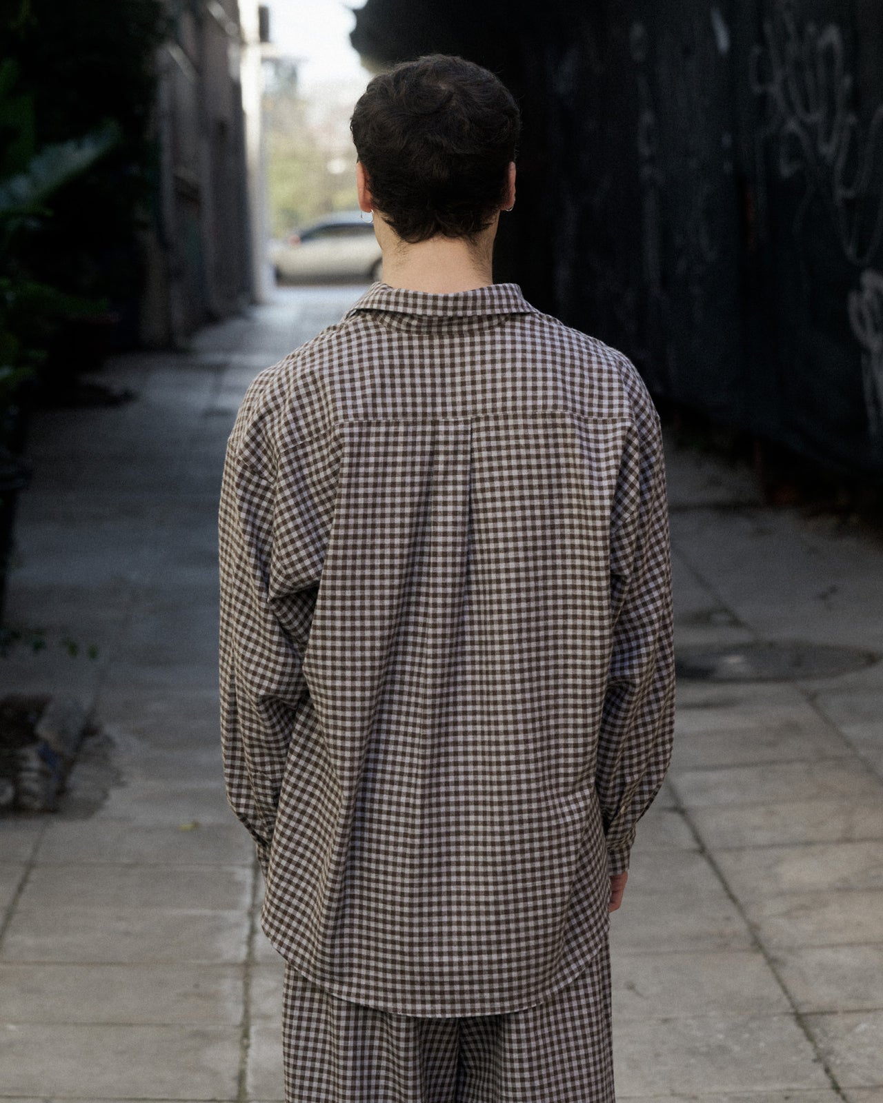 Loose Ole Shirt - Organic Cotton Flannel - Brown Grey Flannel