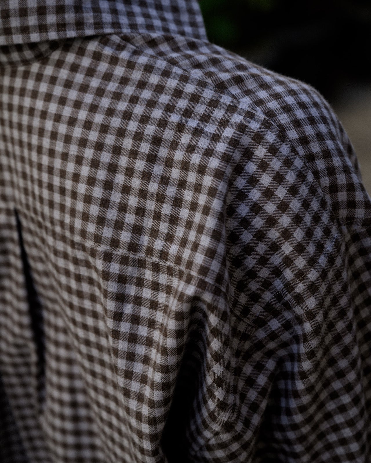 Loose Ole Shirt - Organic Cotton Flannel - Brown Grey Flannel