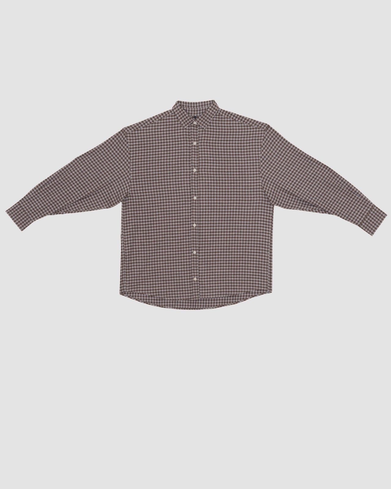 Loose Ole Shirt - Organic Cotton Flannel - Brown Grey Flannel