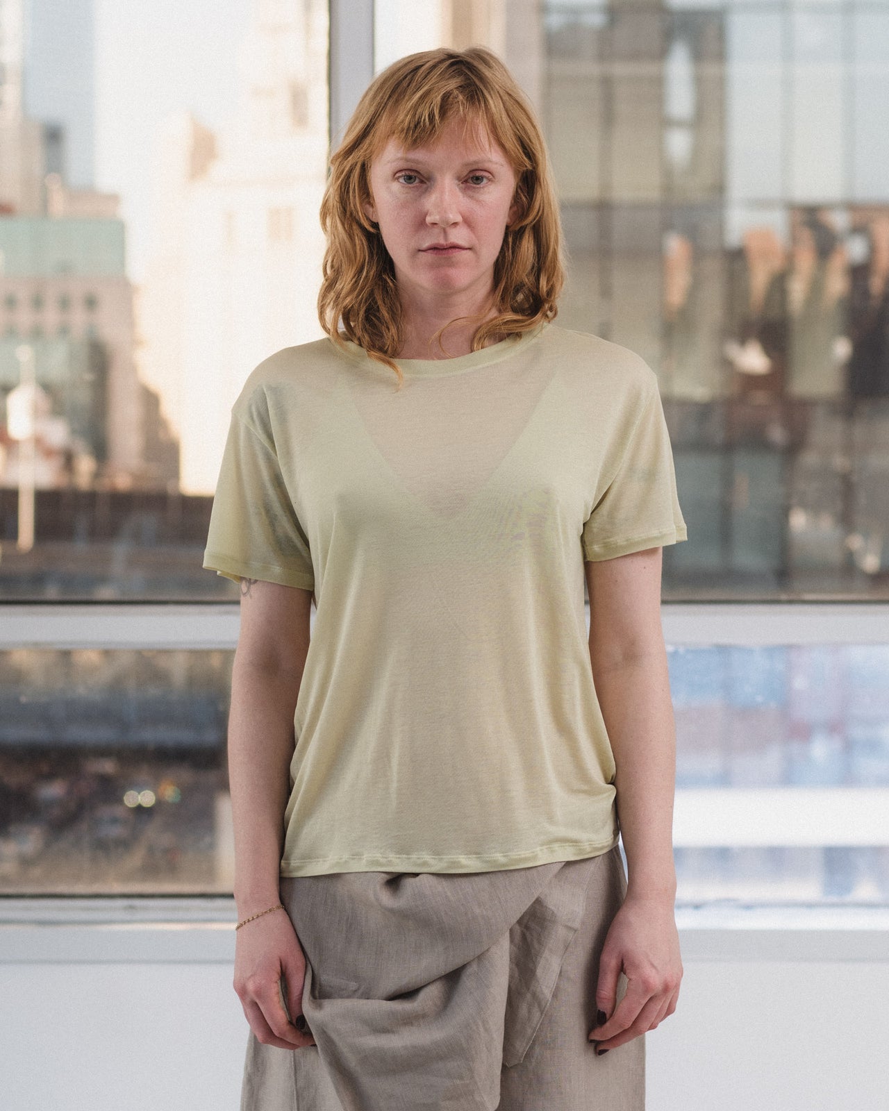 Loose Tee Shirt - Bamboo Lyocell - Pier Green