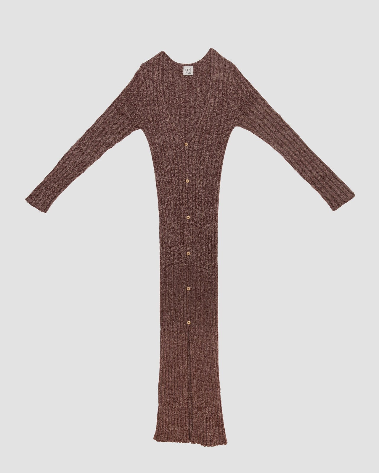 Loulou Dress - Organic Cotton - Burgundy Melange - WT23