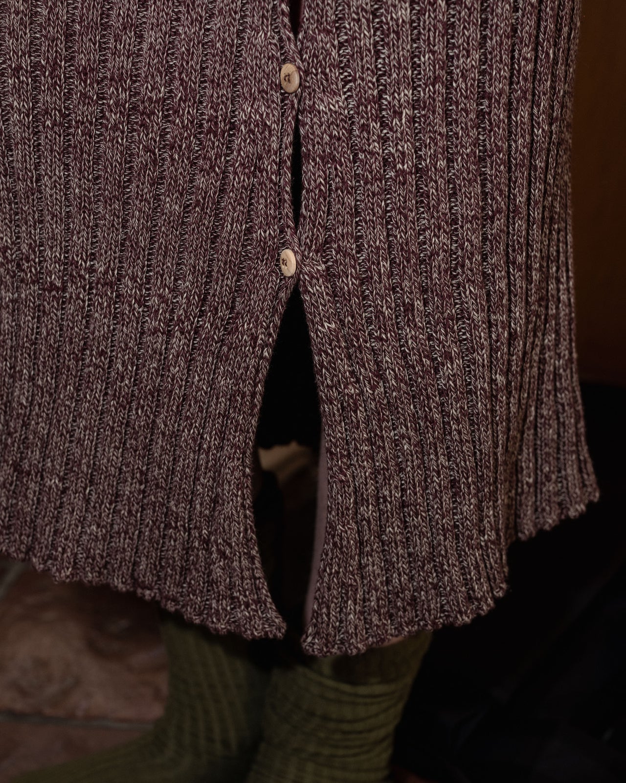 Loulou Skirt - Organic Cotton - Burgundy Melange - WT23