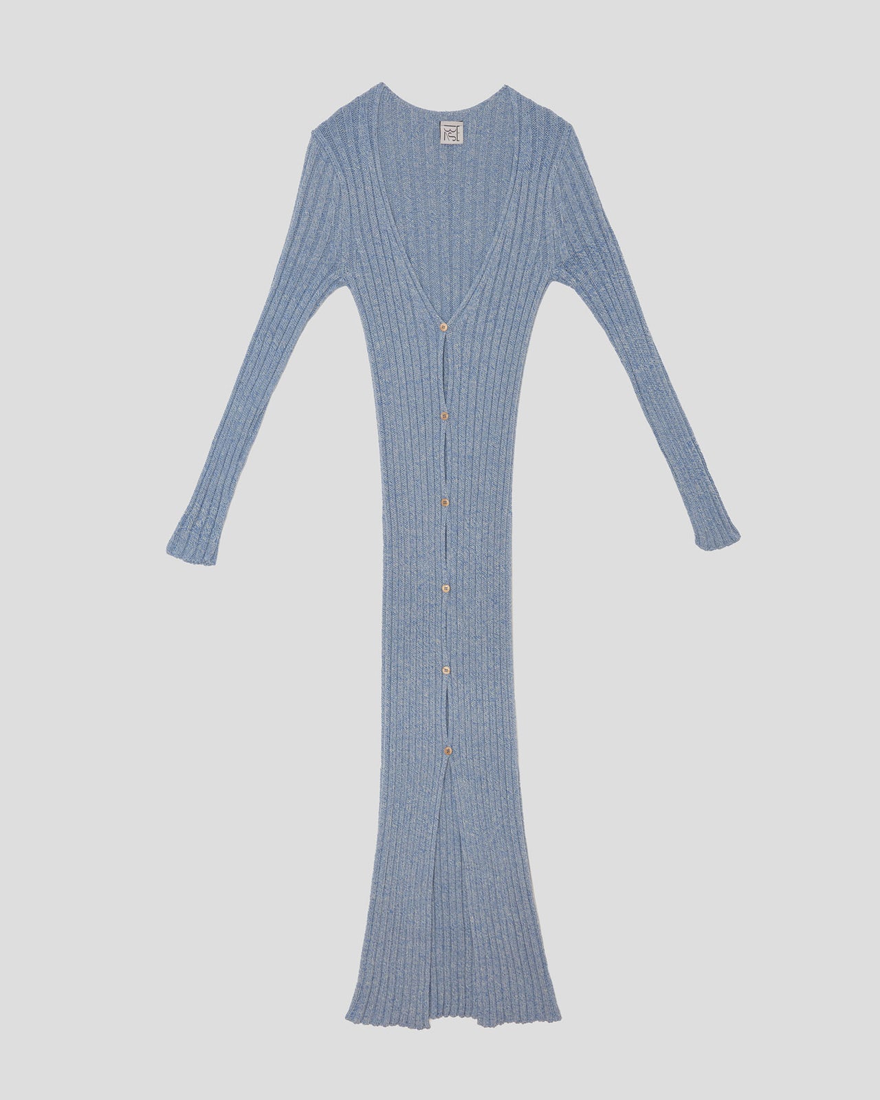 Loulou Dress - Organic Cotton - Blue Melange - AU23