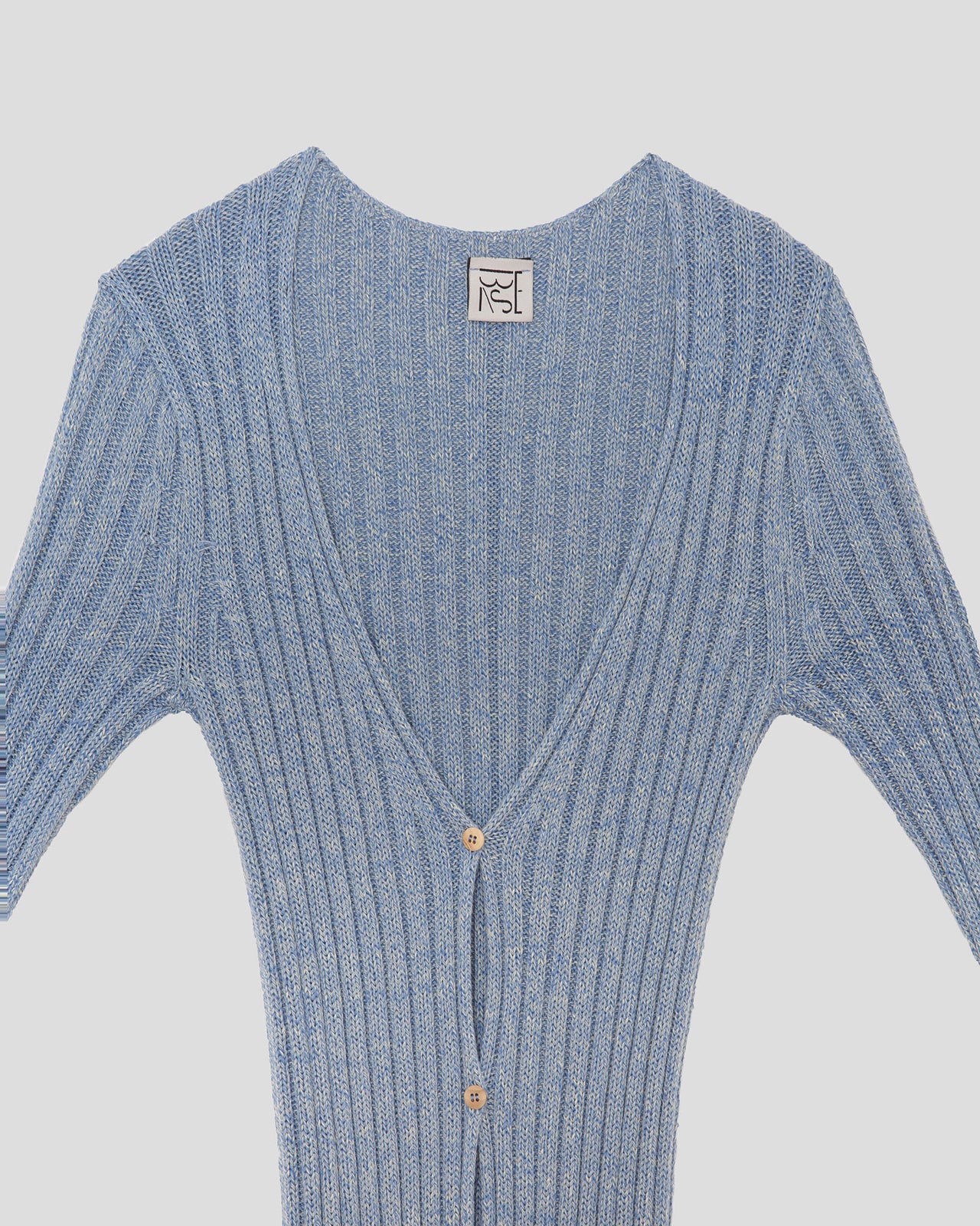 Loulou Dress - Organic Cotton - Blue Melange - AU23