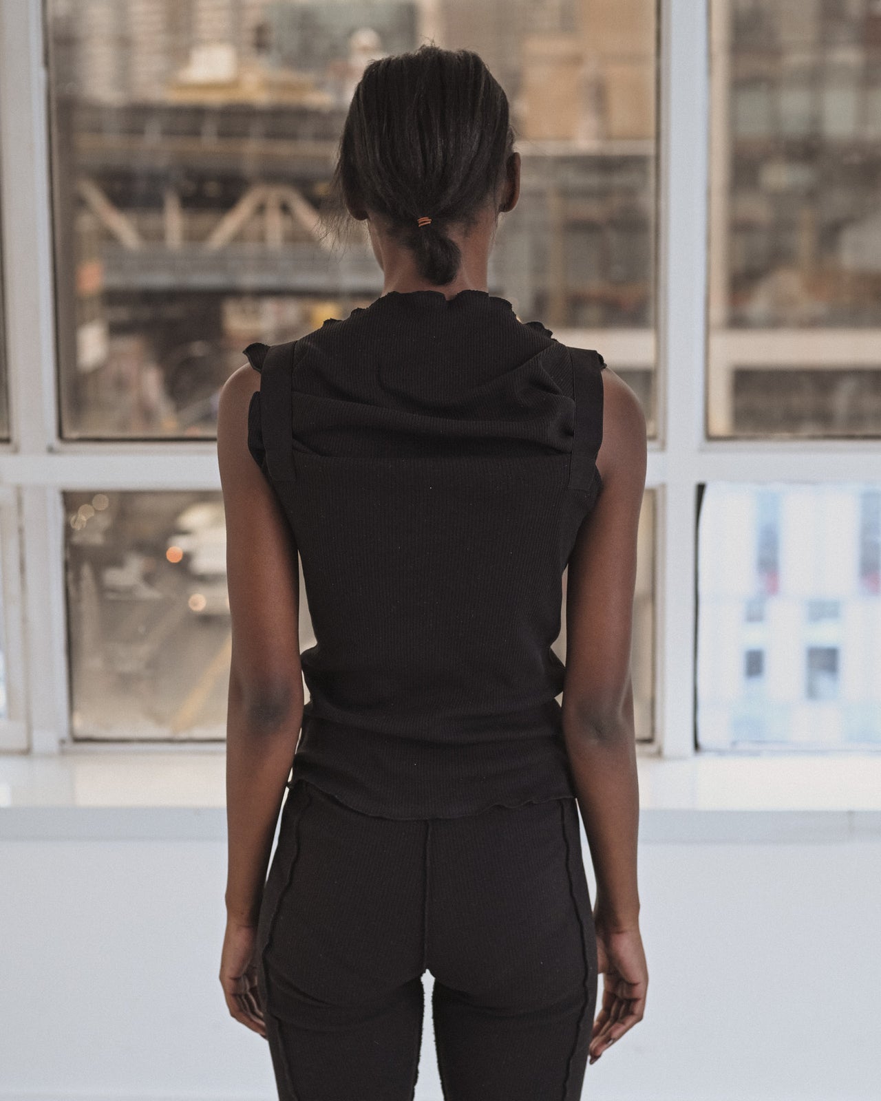 Lud Top - Recycled Cotton Rib - Black