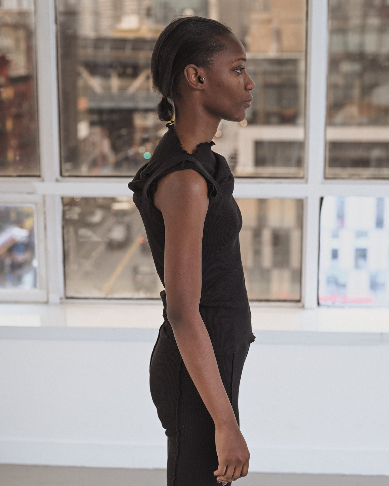 Lud Top - Recycled Cotton Rib - Black