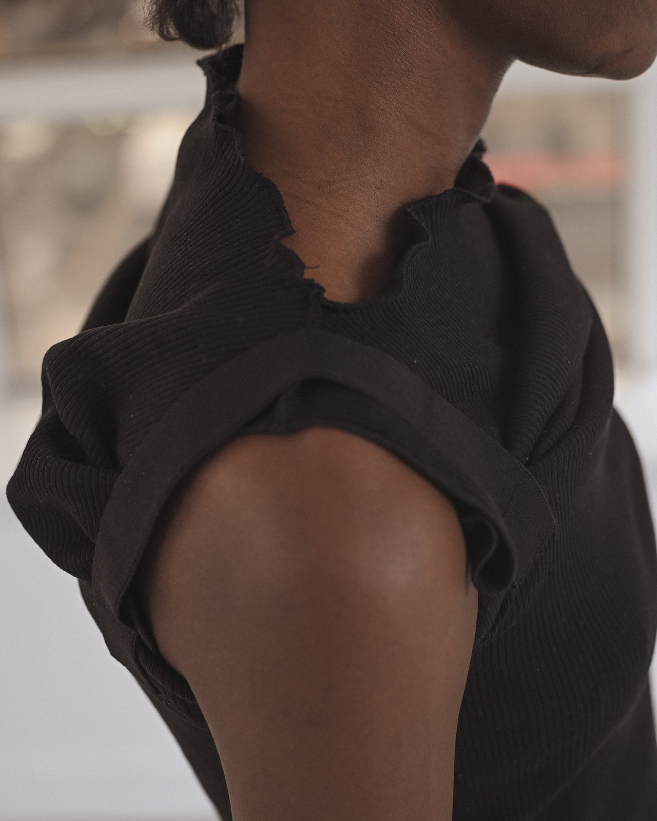 Lud Top - Recycled Cotton Rib - Black