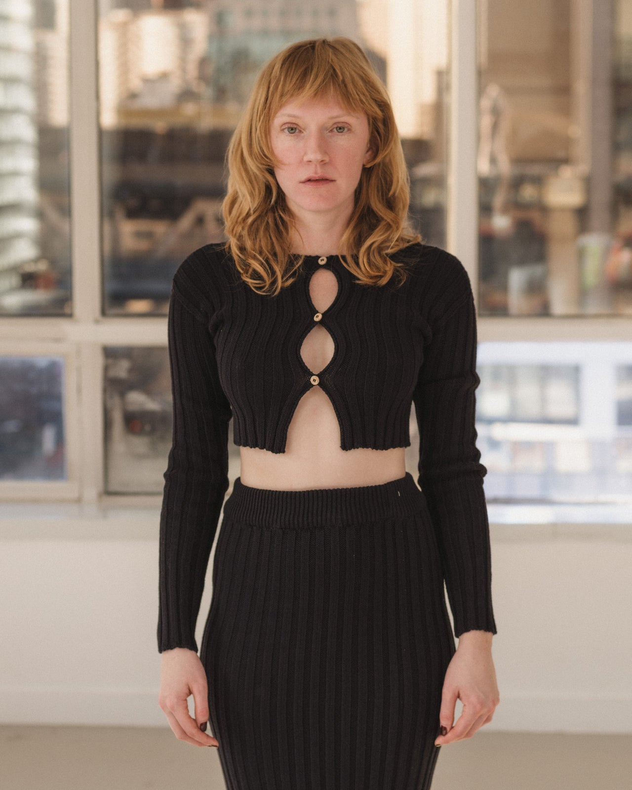 Macau Cardigan - Organic Cotton Knit - Black