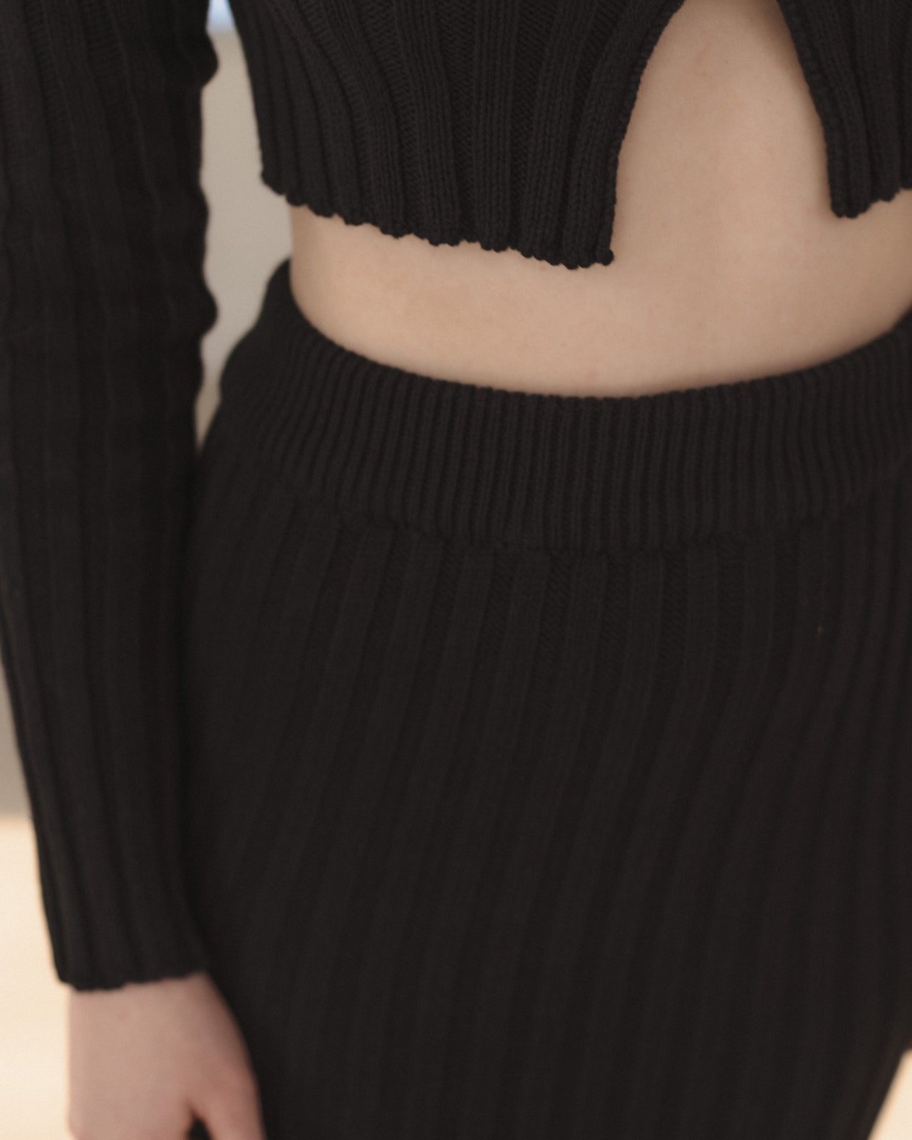 Macau Cardigan - Organic Cotton Knit - Black