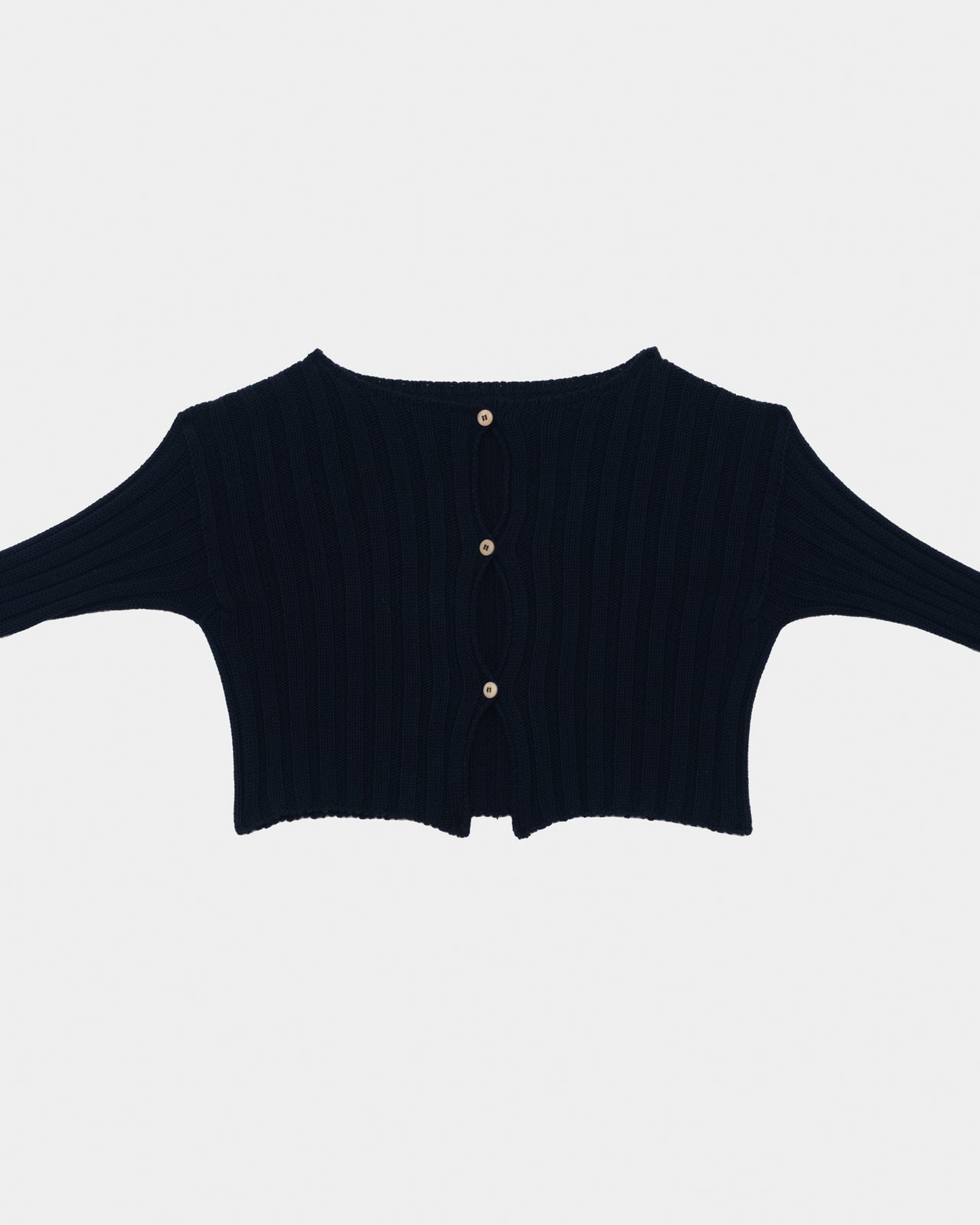 Macau Cardigan - Organic Cotton Knit - Black