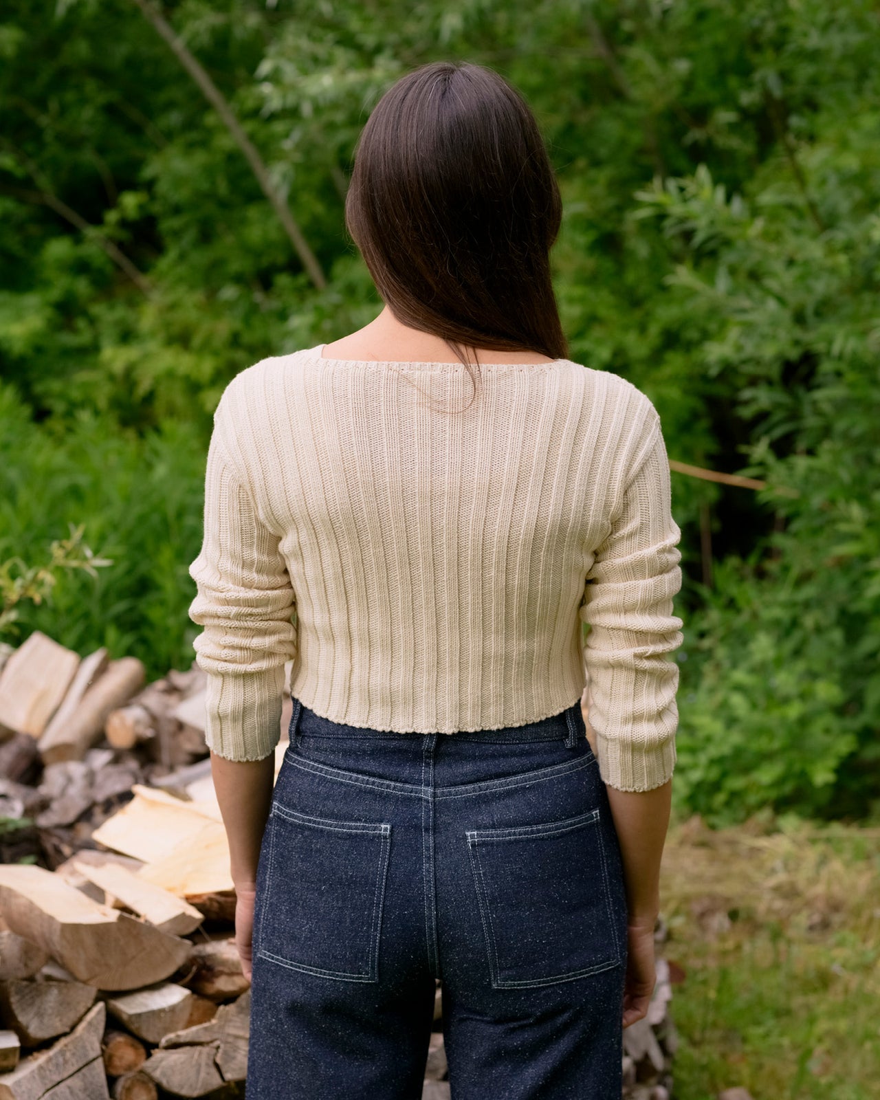 Macau Cardigan - Organic Cotton Knit - Undyed