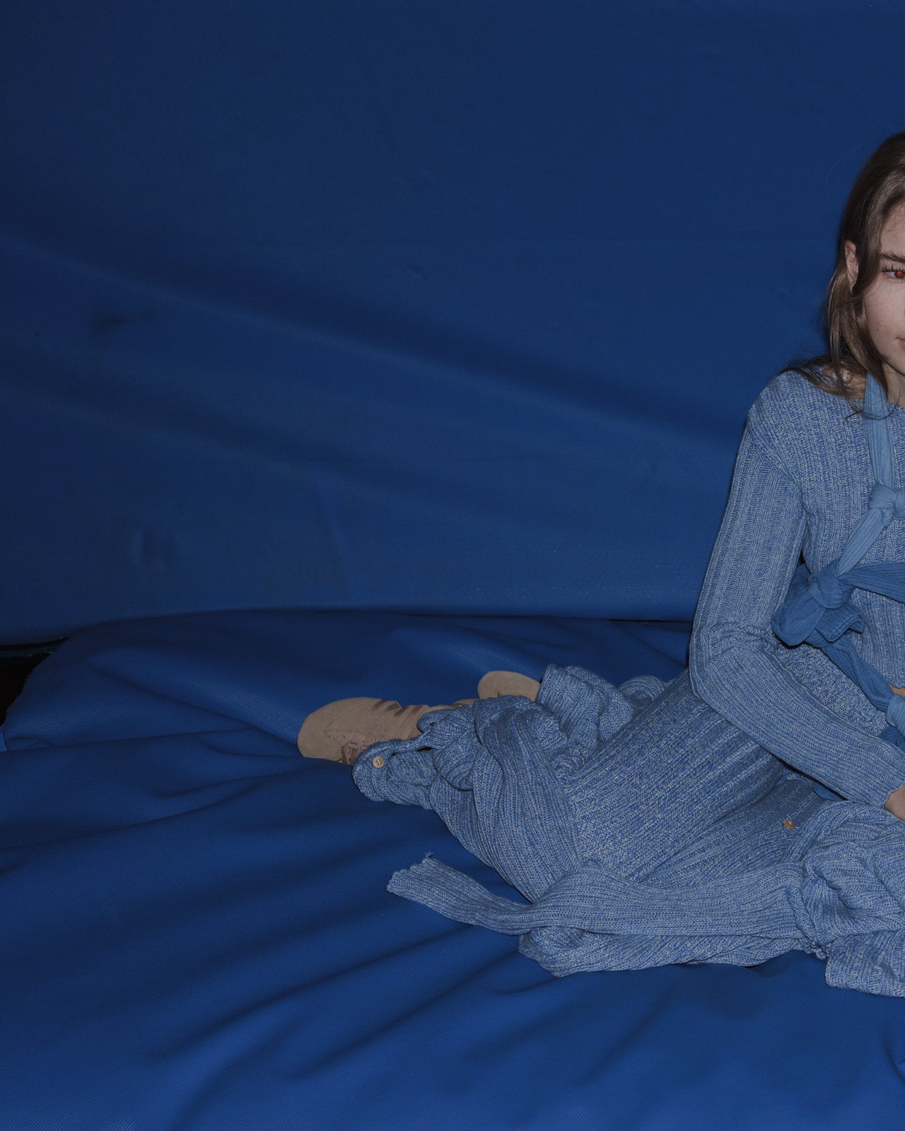 Macau Pants - Organic Cotton - Blue Melange - AU23