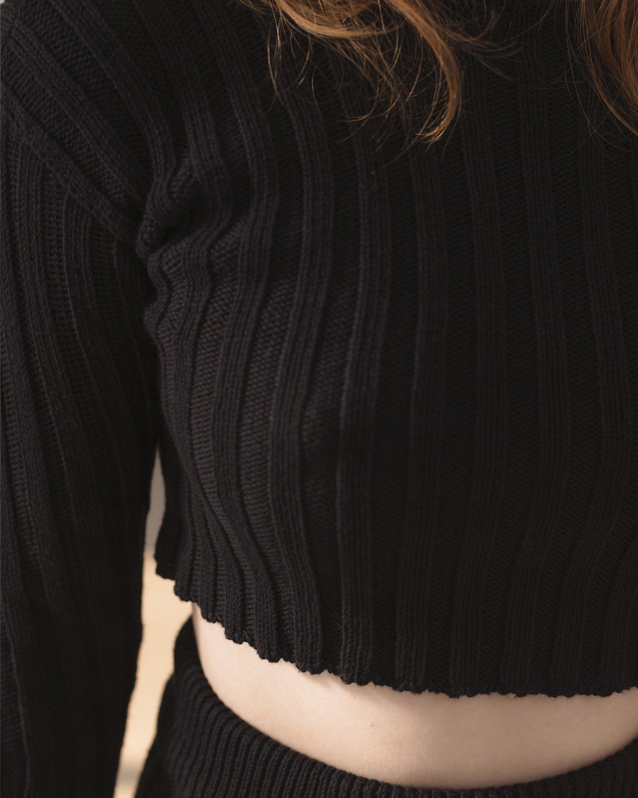 Macau Sweater - Organic Cotton Knit - Black