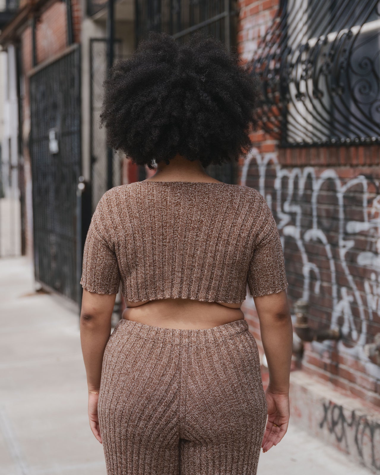 Macau Tee Shirt - Organic Cotton - Grey Brown Melange