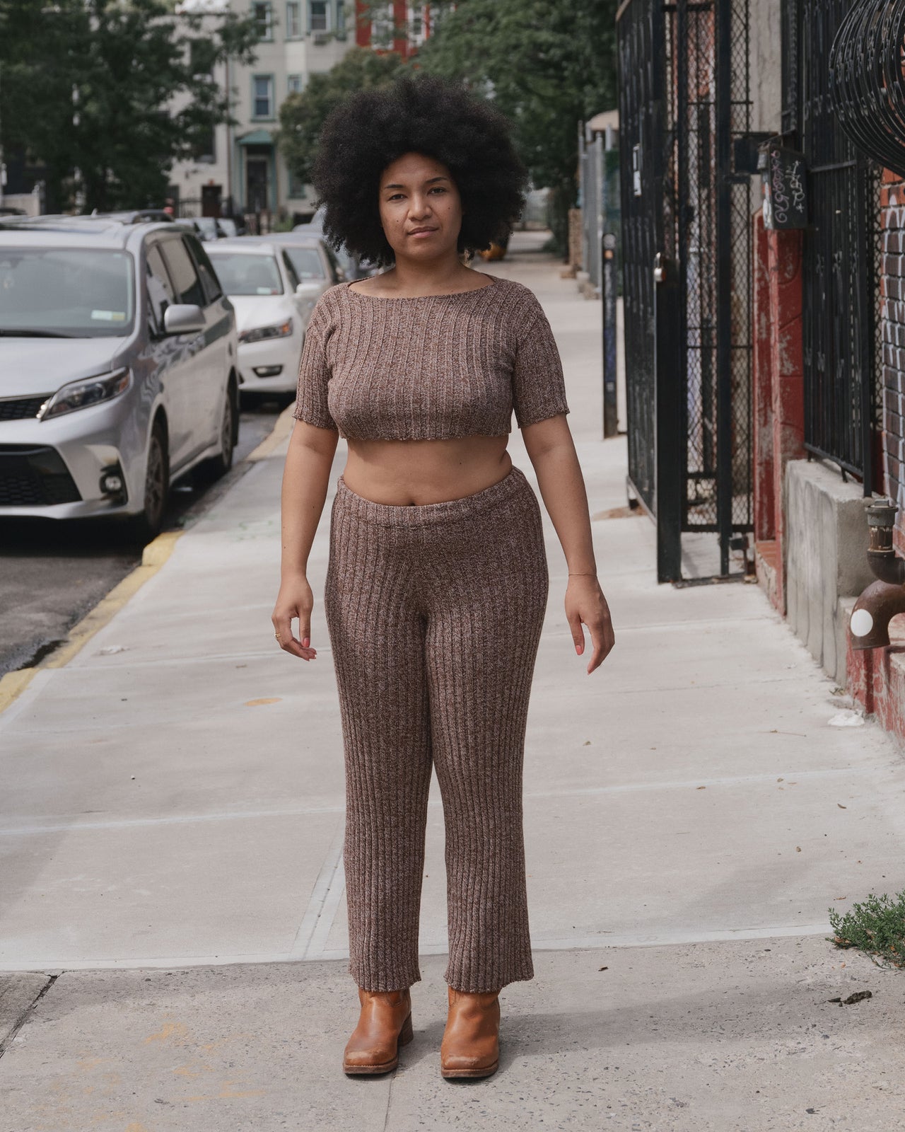 Maru Pants - Organic Cotton - Grey Brown Melange