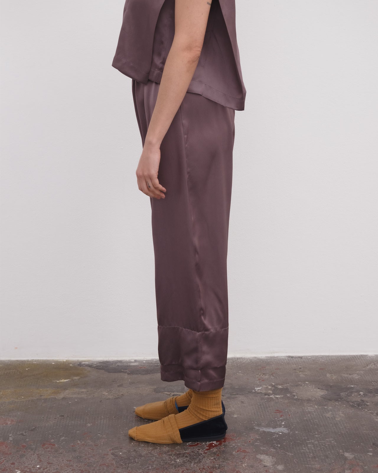 Mason Pants - Silk Satin - Laco Purple