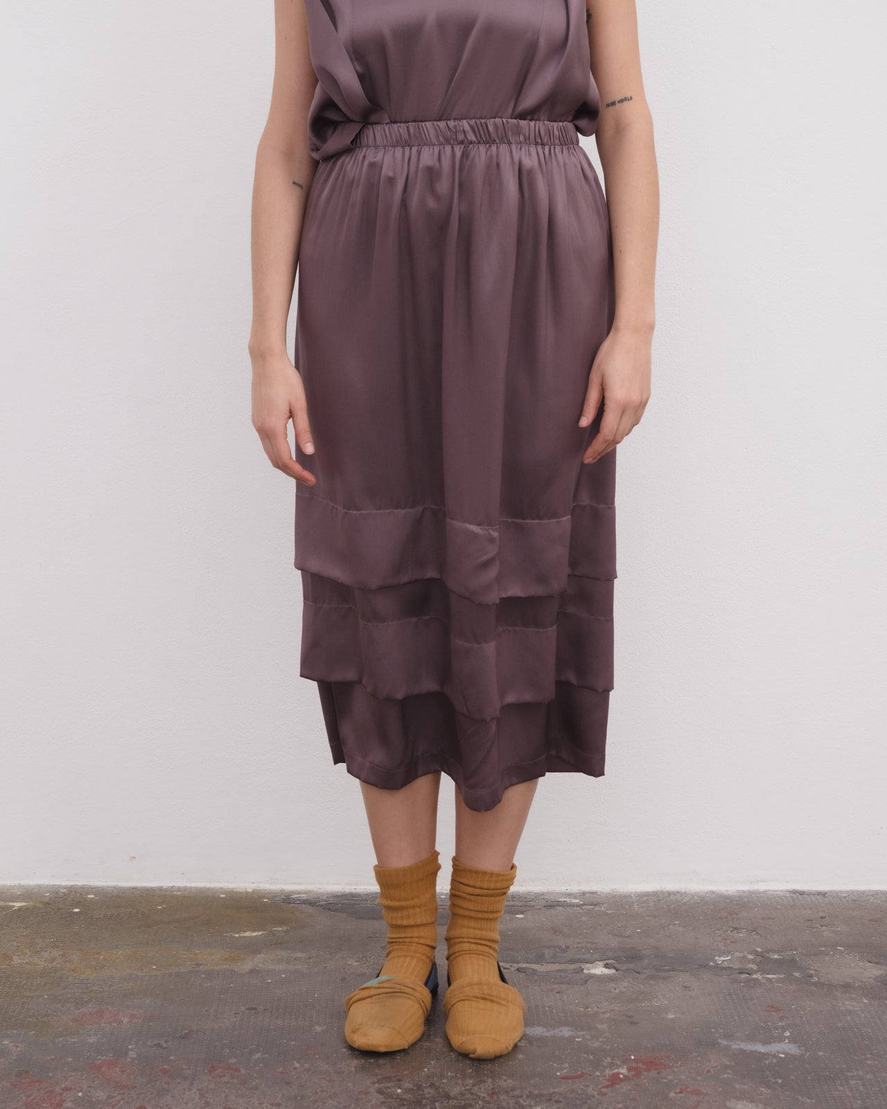 Mason Skirt - Silk Satin - Laco Purple