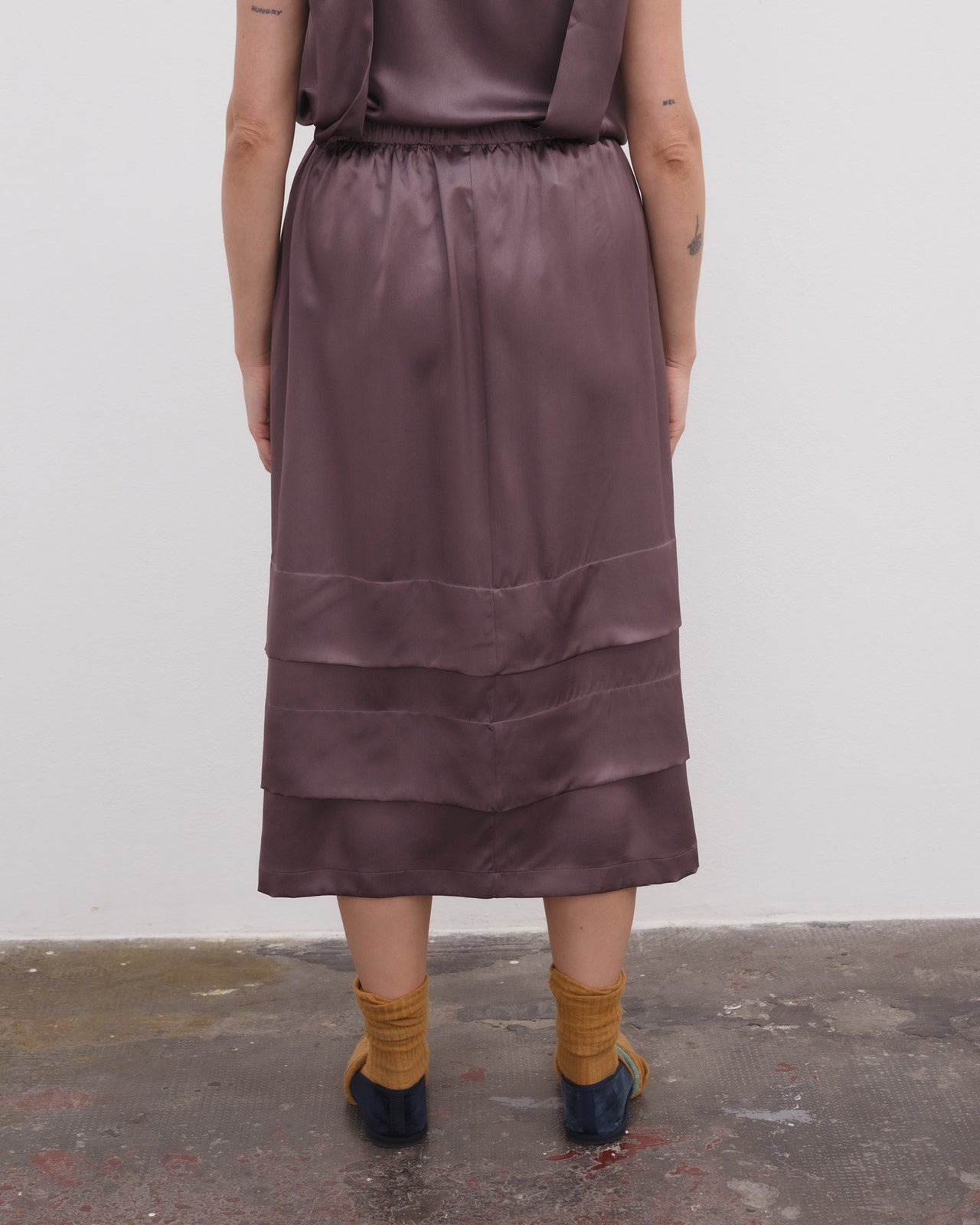 Mason Skirt - Silk Satin - Laco Purple