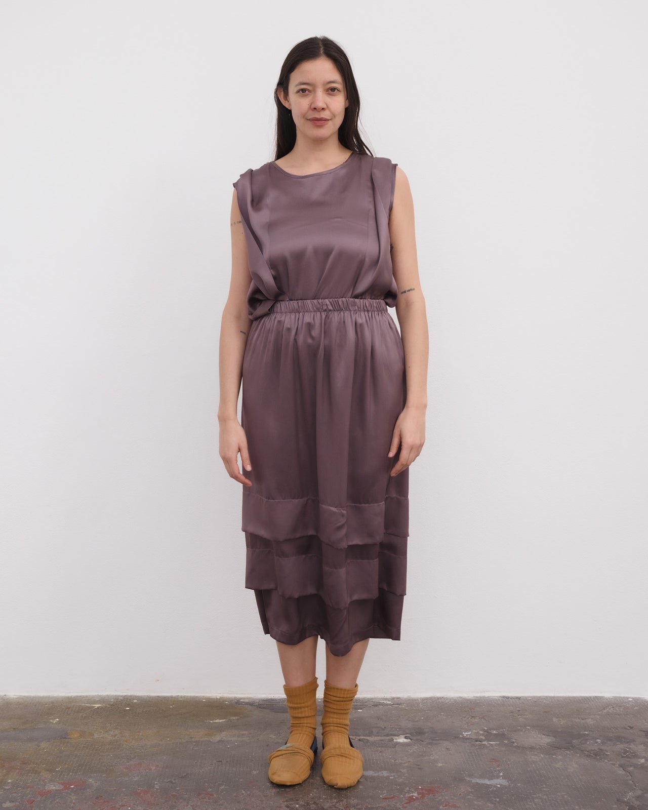 Mason Skirt - Silk Satin - Laco Purple