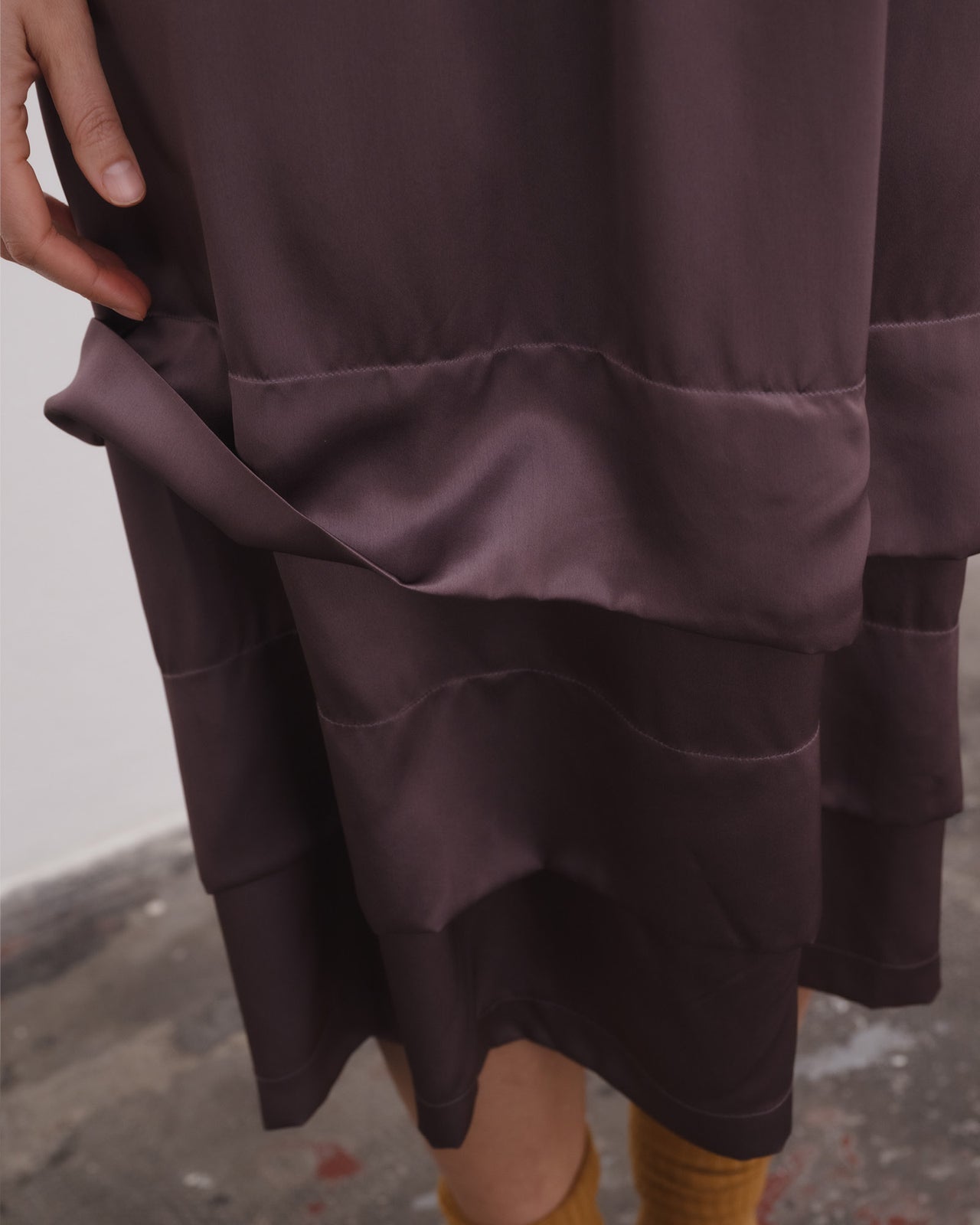 Mason Skirt - Silk Satin - Laco Purple
