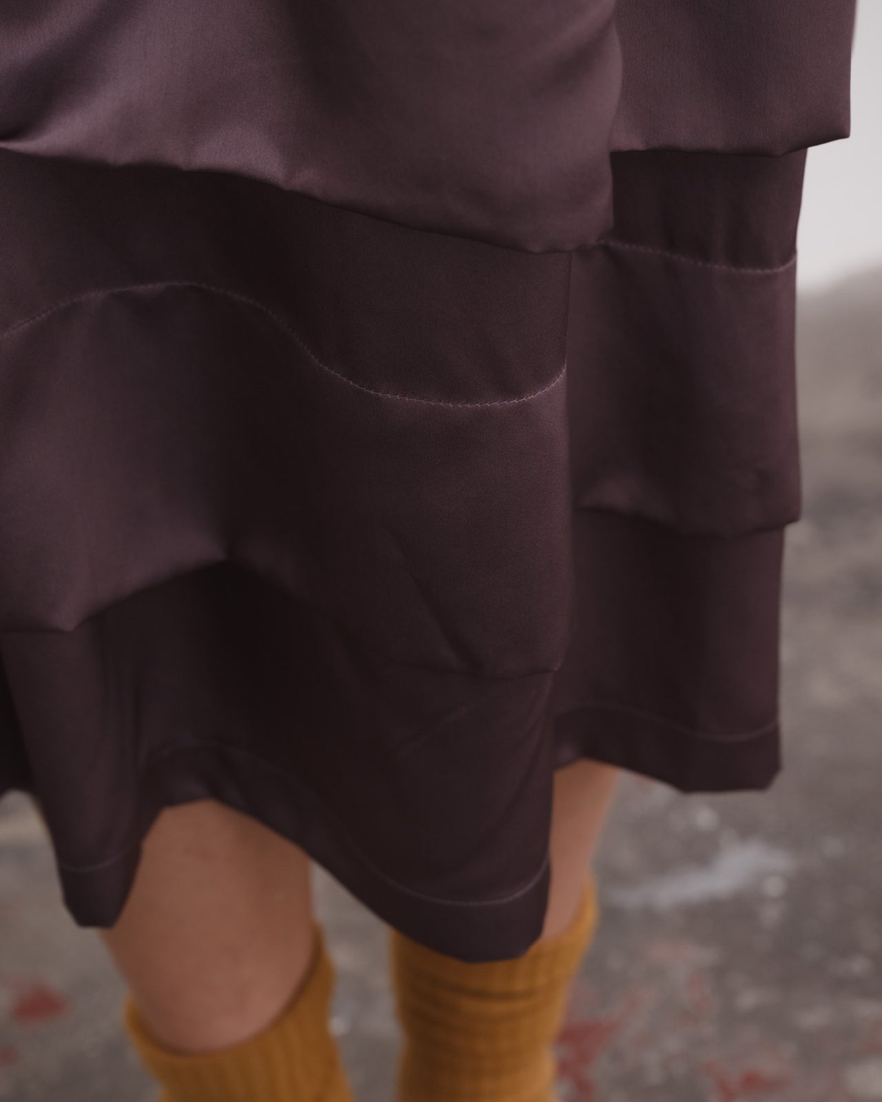 Mason Skirt - Silk Satin - Laco Purple