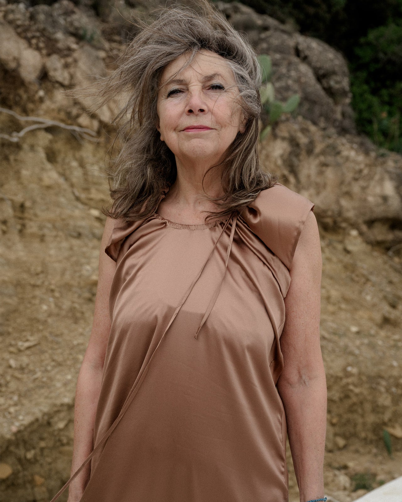 Max Dress - Silk Satin - Brown