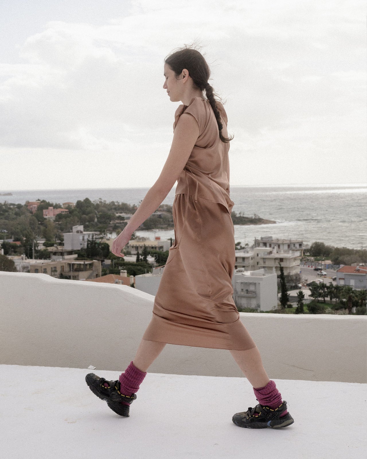 Max Skirt - Silk Satin - Brown