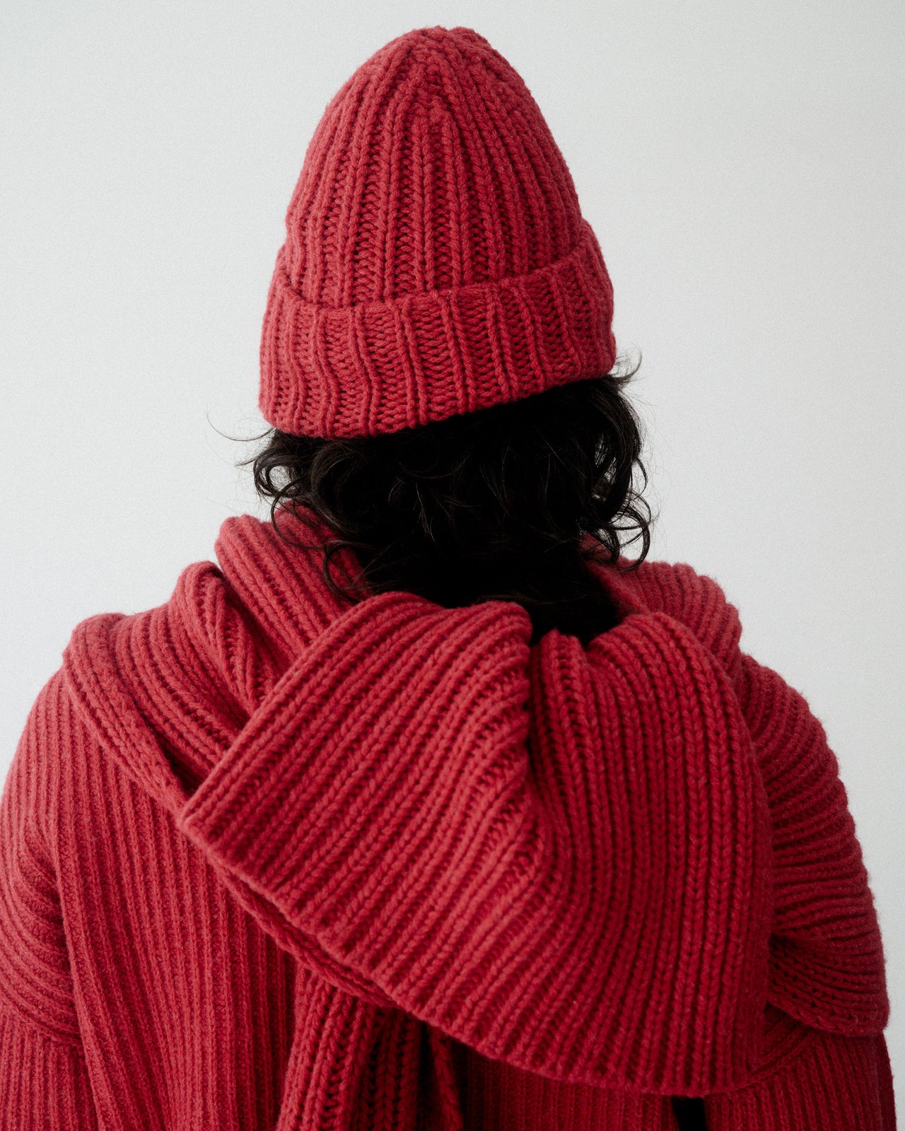 Mea Beanie - Recycled Wool - Red