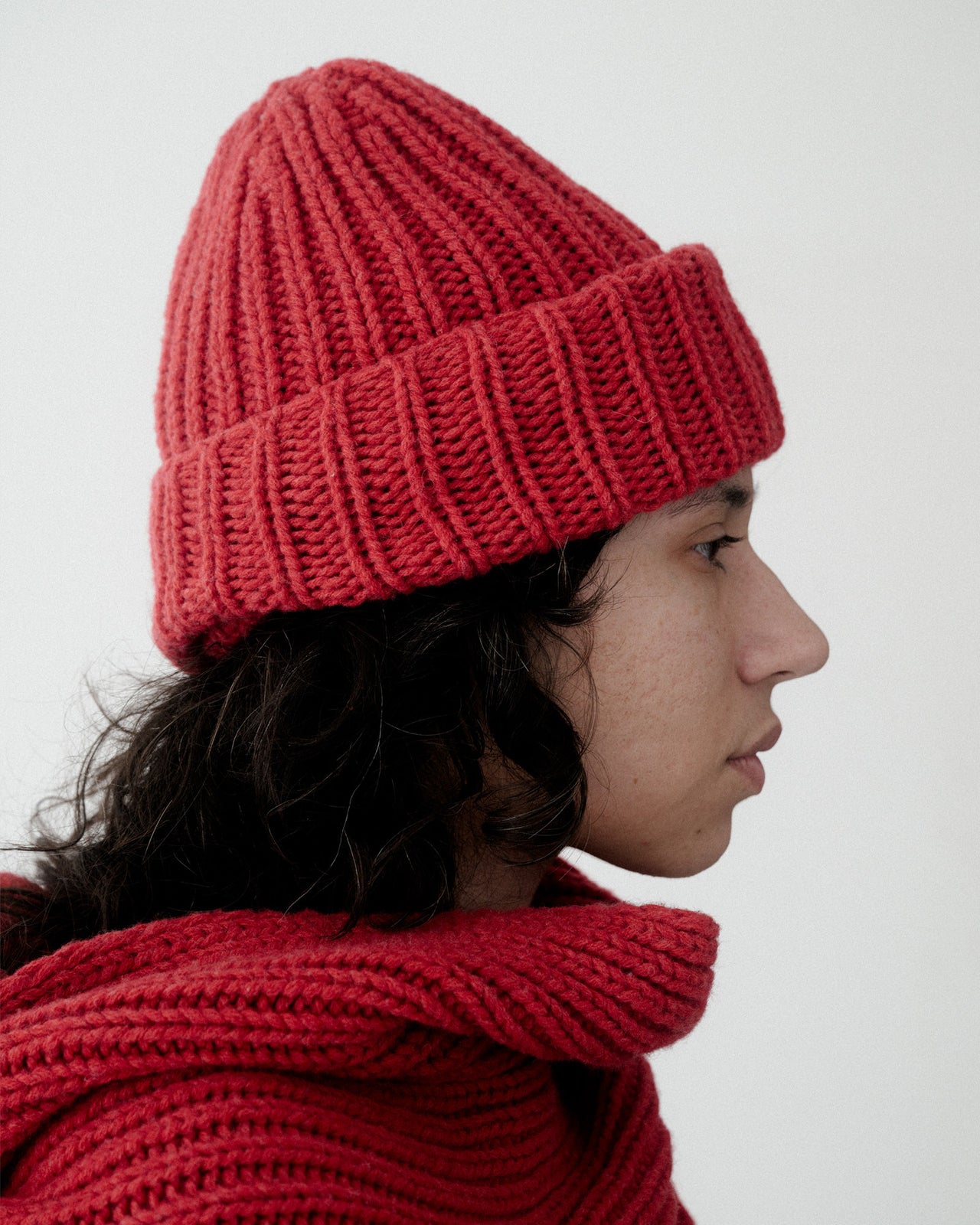 Mea Beanie - Recycled Wool - Red