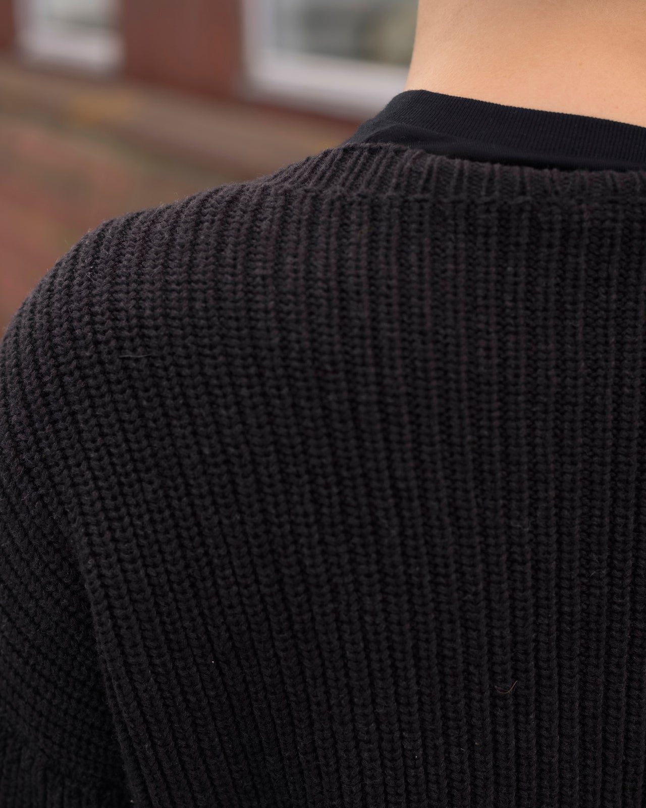 Mea Cardigan - Organic Cotton Knit - Black Melange