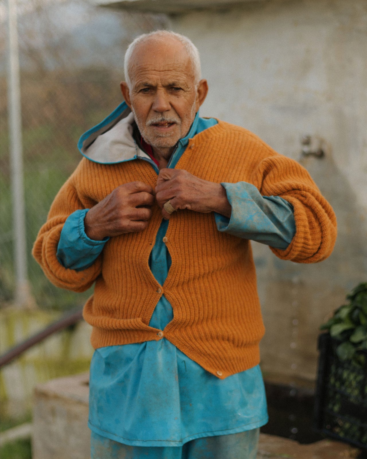 Mea Cardigan - Recycled Wool Knit - Clair Orange