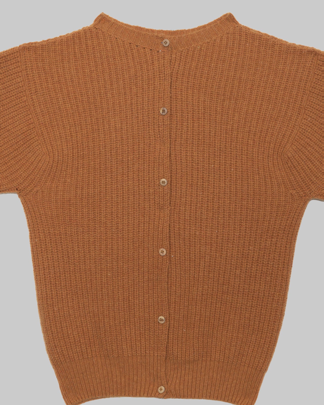 Mea Cardigan - Recycled Wool Knit - Clair Orange