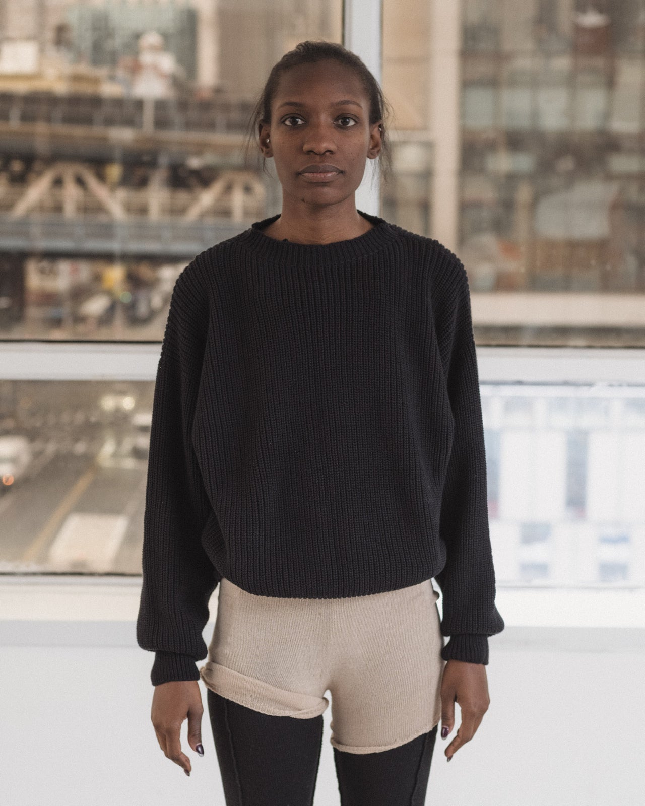 Mea Pullover - Organic Cotton Knit - Black