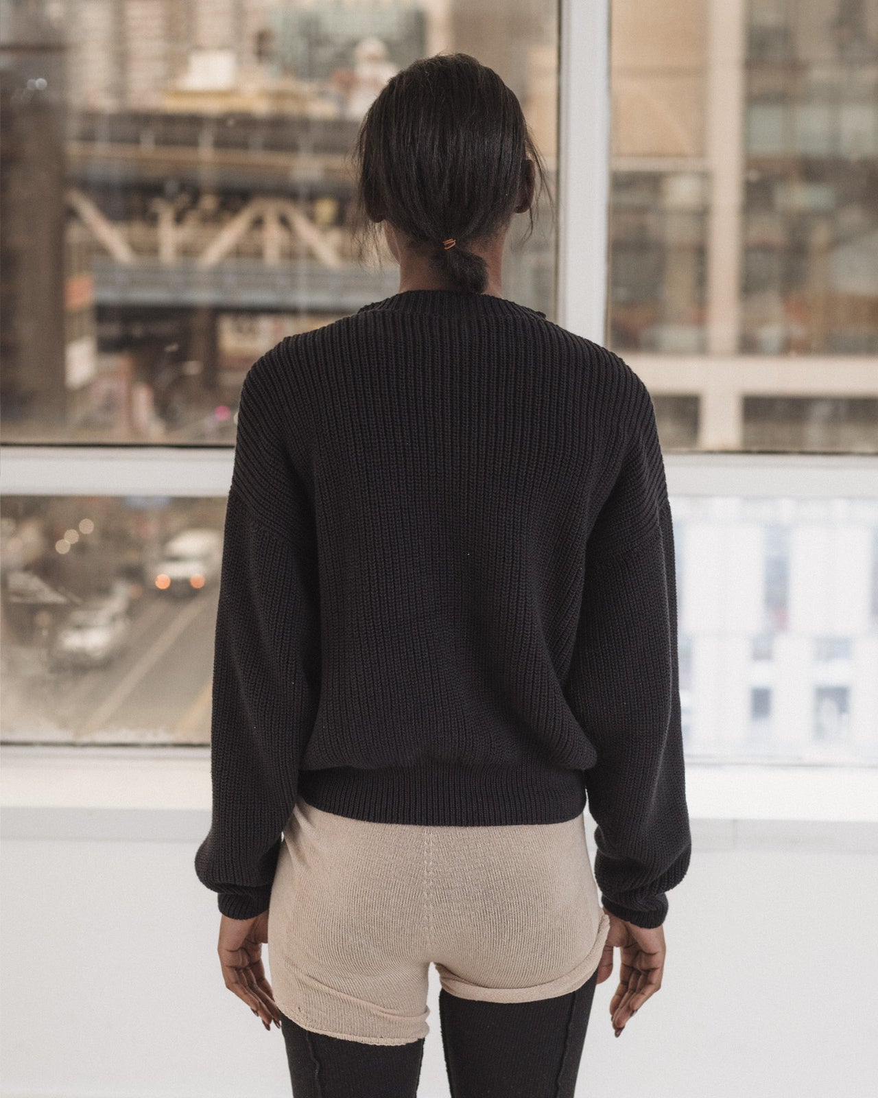 Mea Pullover - Organic Cotton Knit - Black