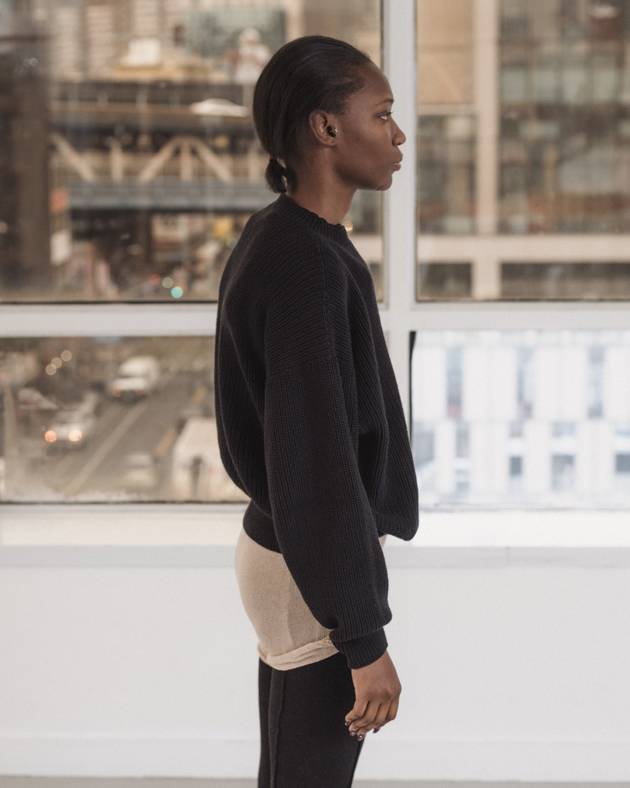 Mea Pullover - Organic Cotton Knit - Black